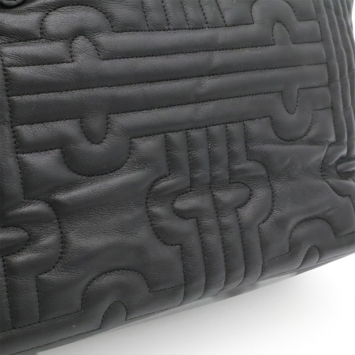 Bvlgari Black Quilting Shoulder Bag Tote Bag (Pre-Owned)