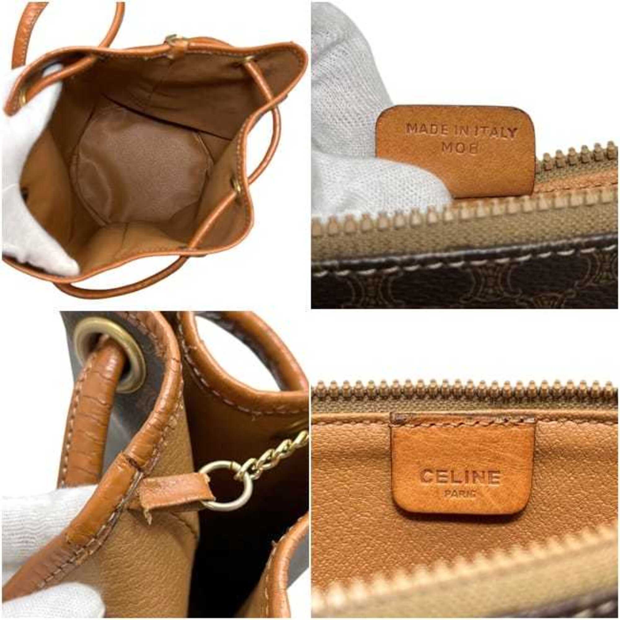 Celine Brown Pvc Leather Pouch Shoulder Bag (Pre-Owned)