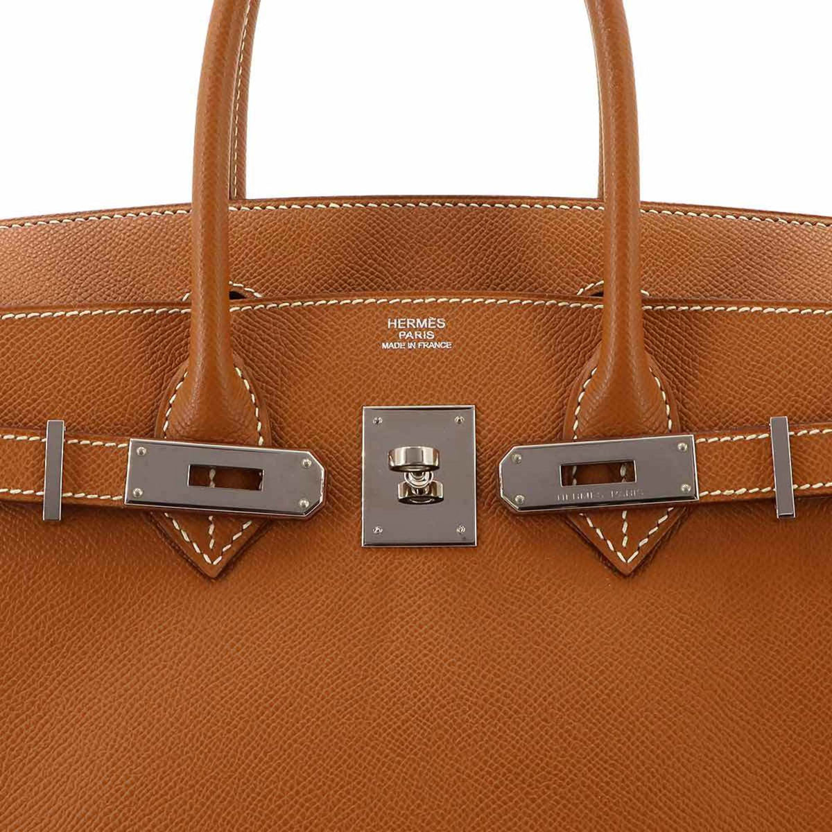 Hermes Gold Epsom Leather Handbag (Pre-Owned)