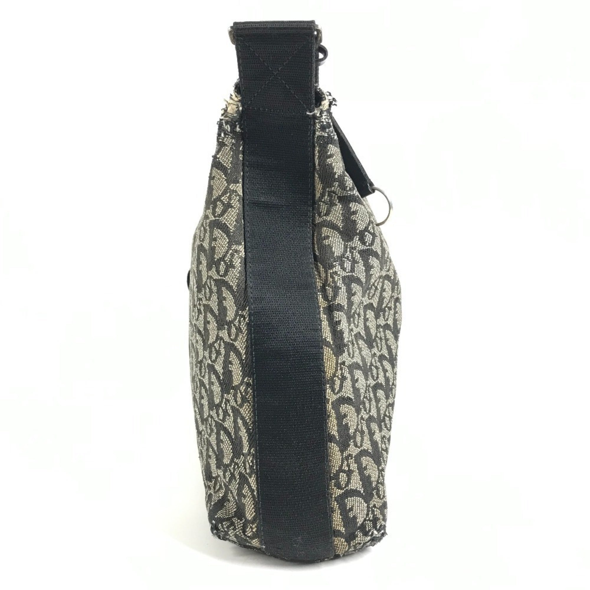 Christian Dior Black Canvas Leather Shoulder Bag (Pre-Owned)