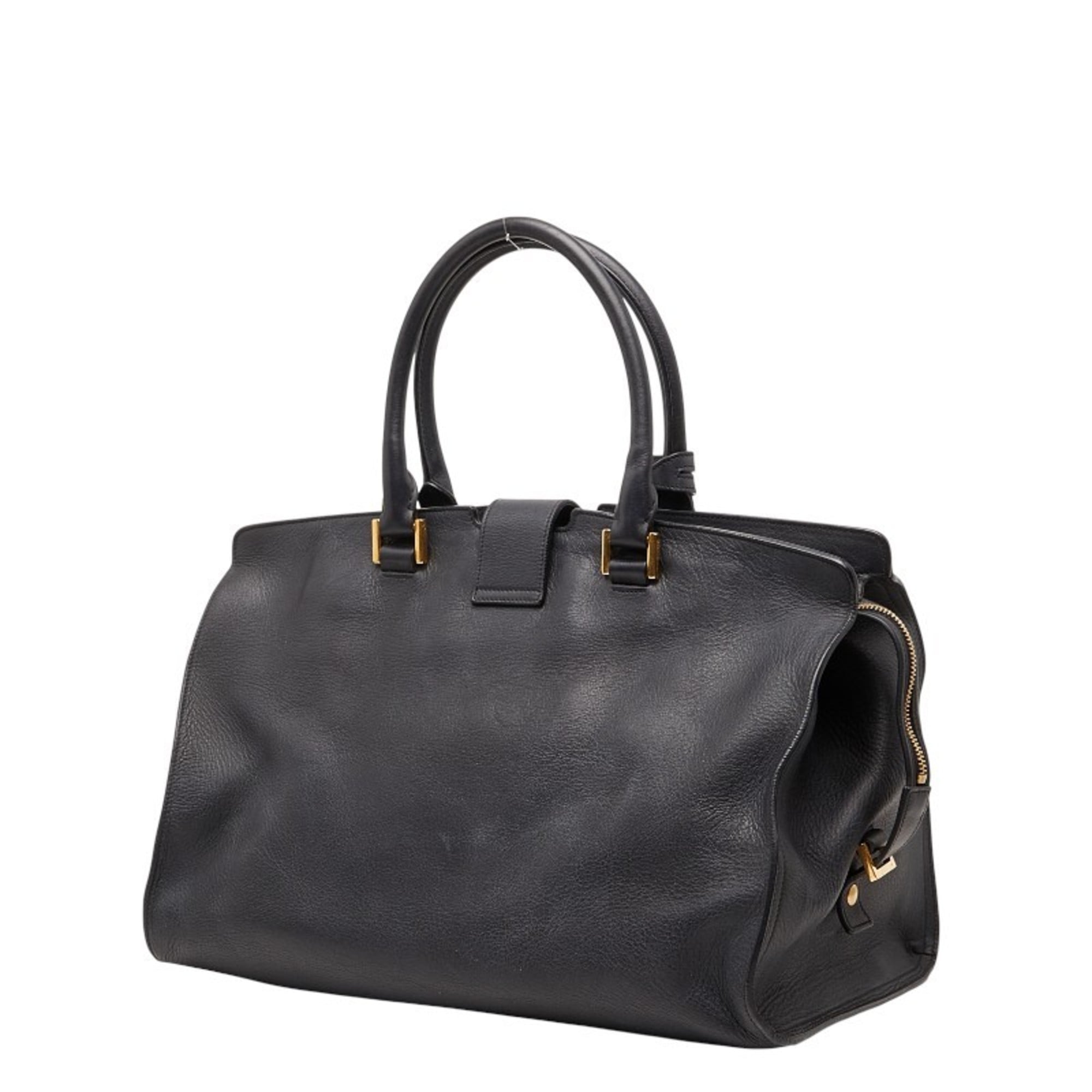 Saint Laurent Black Leather Handbag (Pre-Owned)