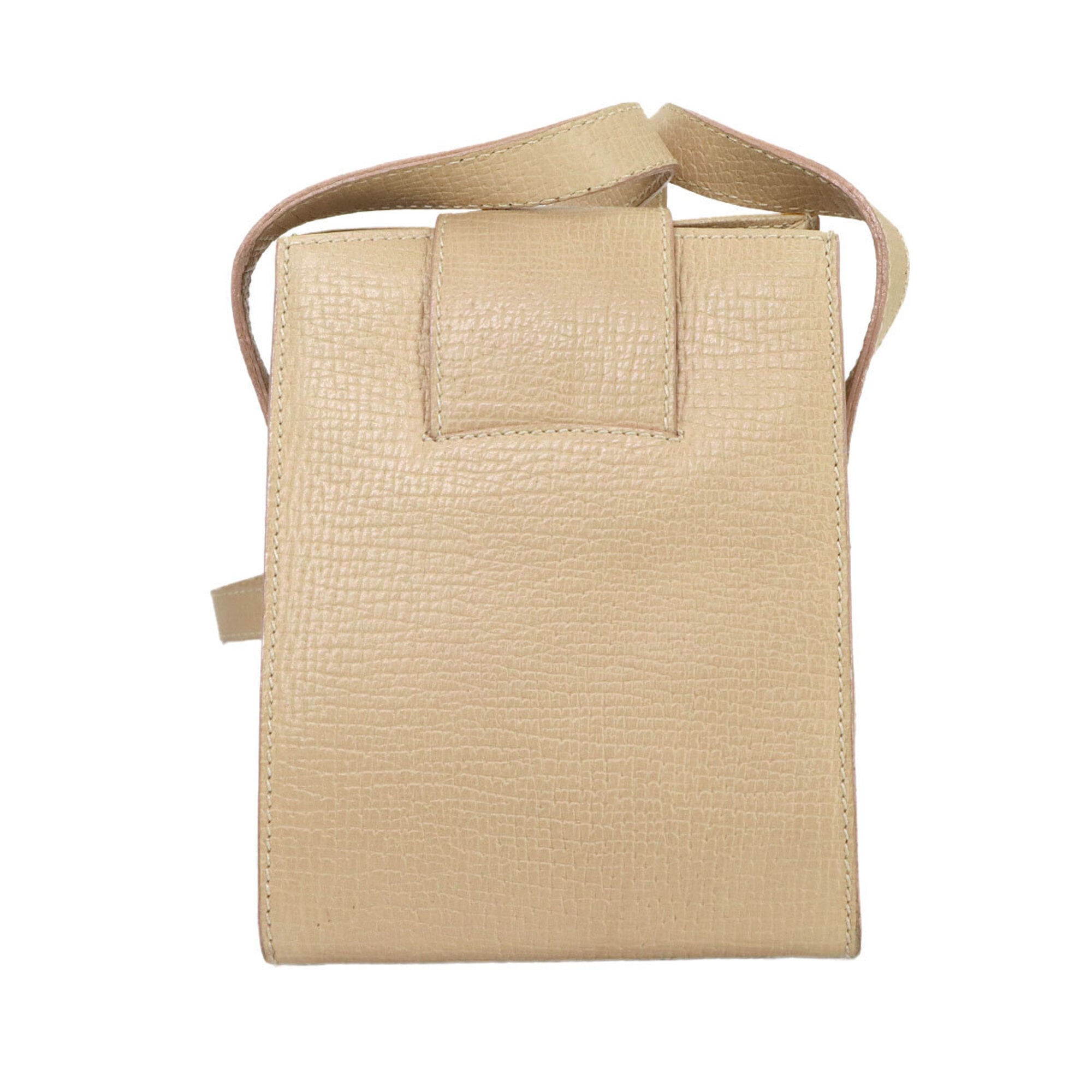 Loewe Beige Leather Handbag Shoulder Bag (Pre-Owned)