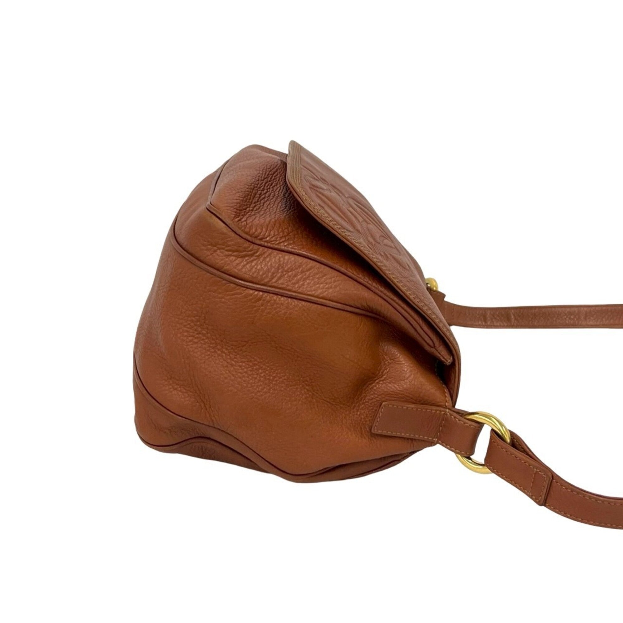 Loewe Brown Leather Pochette Shoulder Bag (Pre-Owned)
