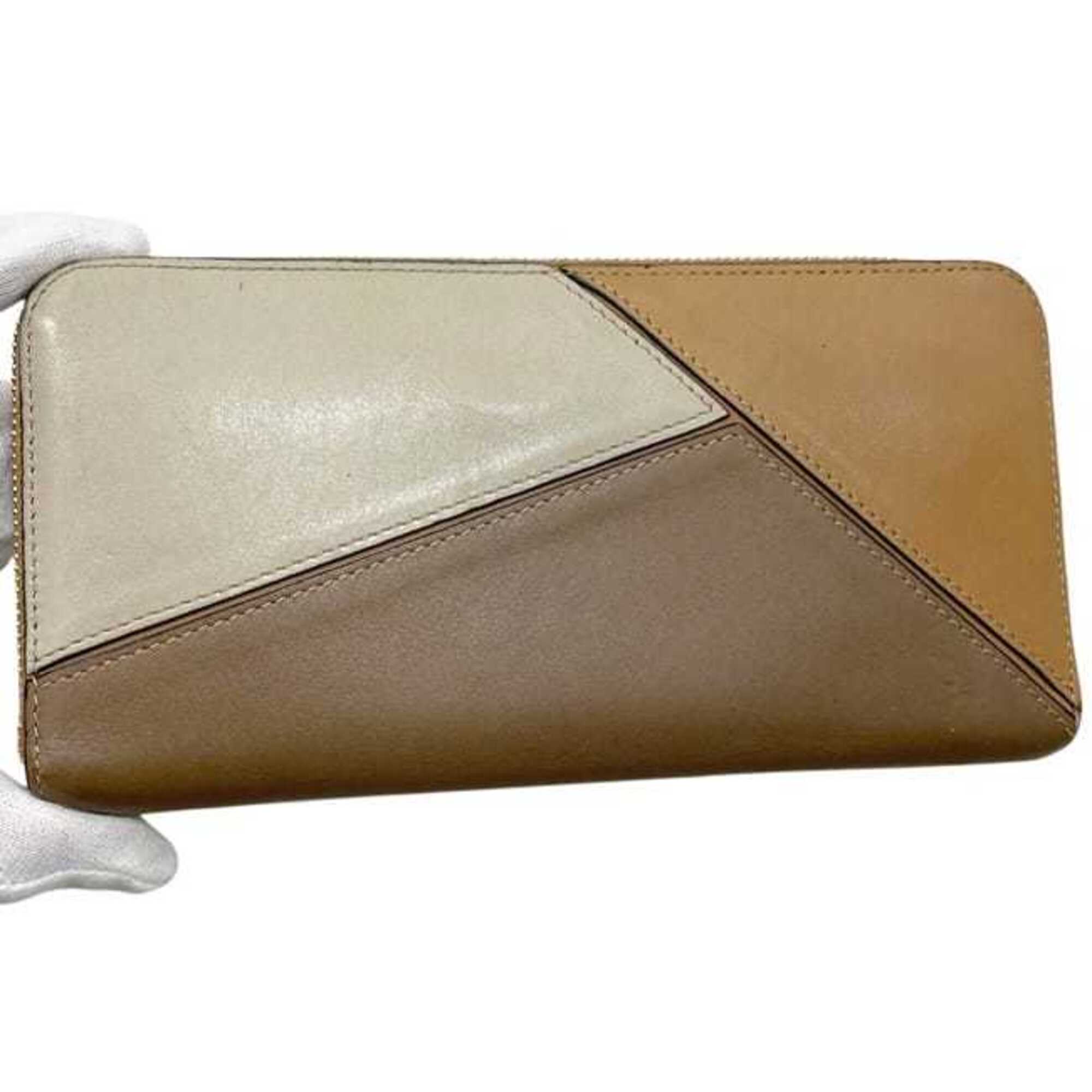 Loewe Brown Leather Long Wallet (Bi-Fold) (Pre-Owned)