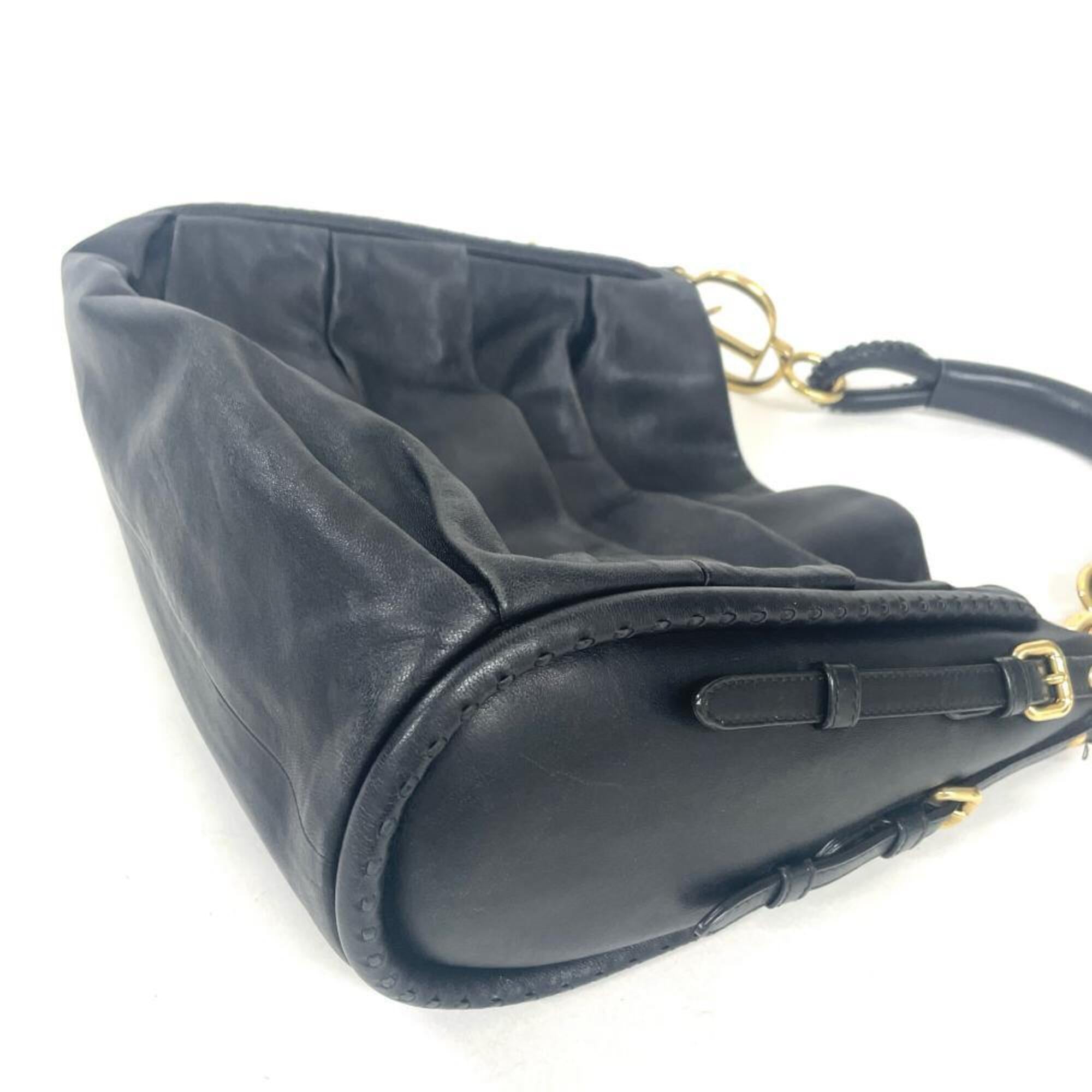Christian Dior Black Leather Shoulder Bag (Pre-Owned)