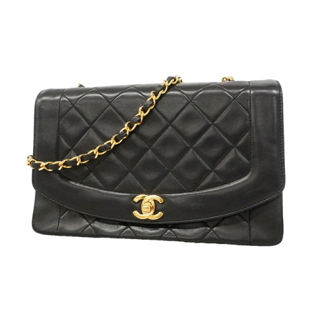 Chanel Black Leather Shoulder Bag (Pre-Owned)
