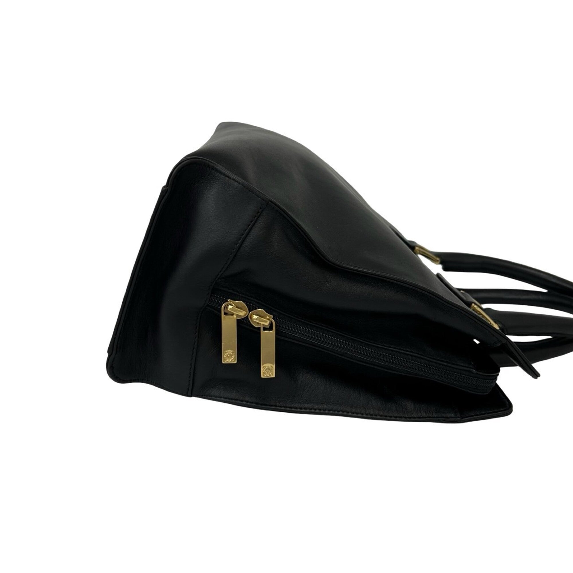 Loewe Black Leather Handbag Tote Bag (Pre-Owned)