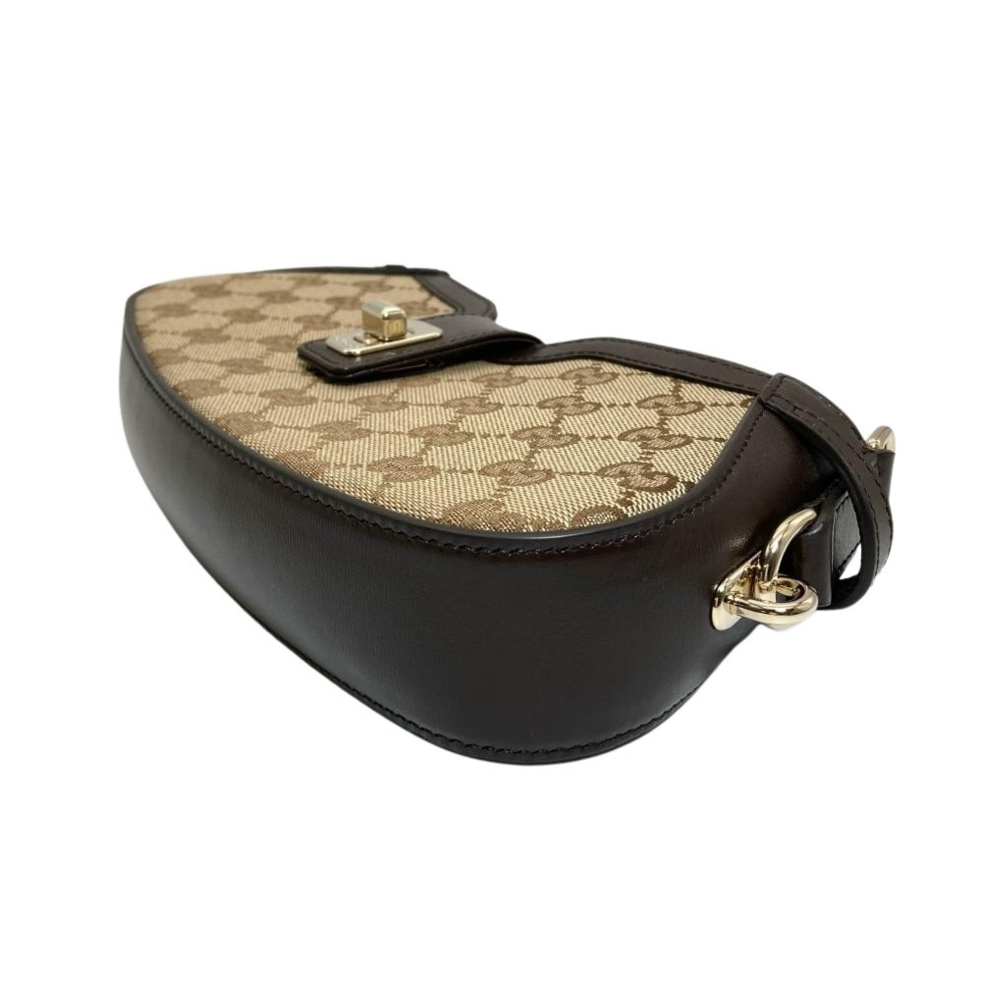 Gucci Gg Canvas Beige Gg Canvas Shoulder Bag (Pre-Owned)