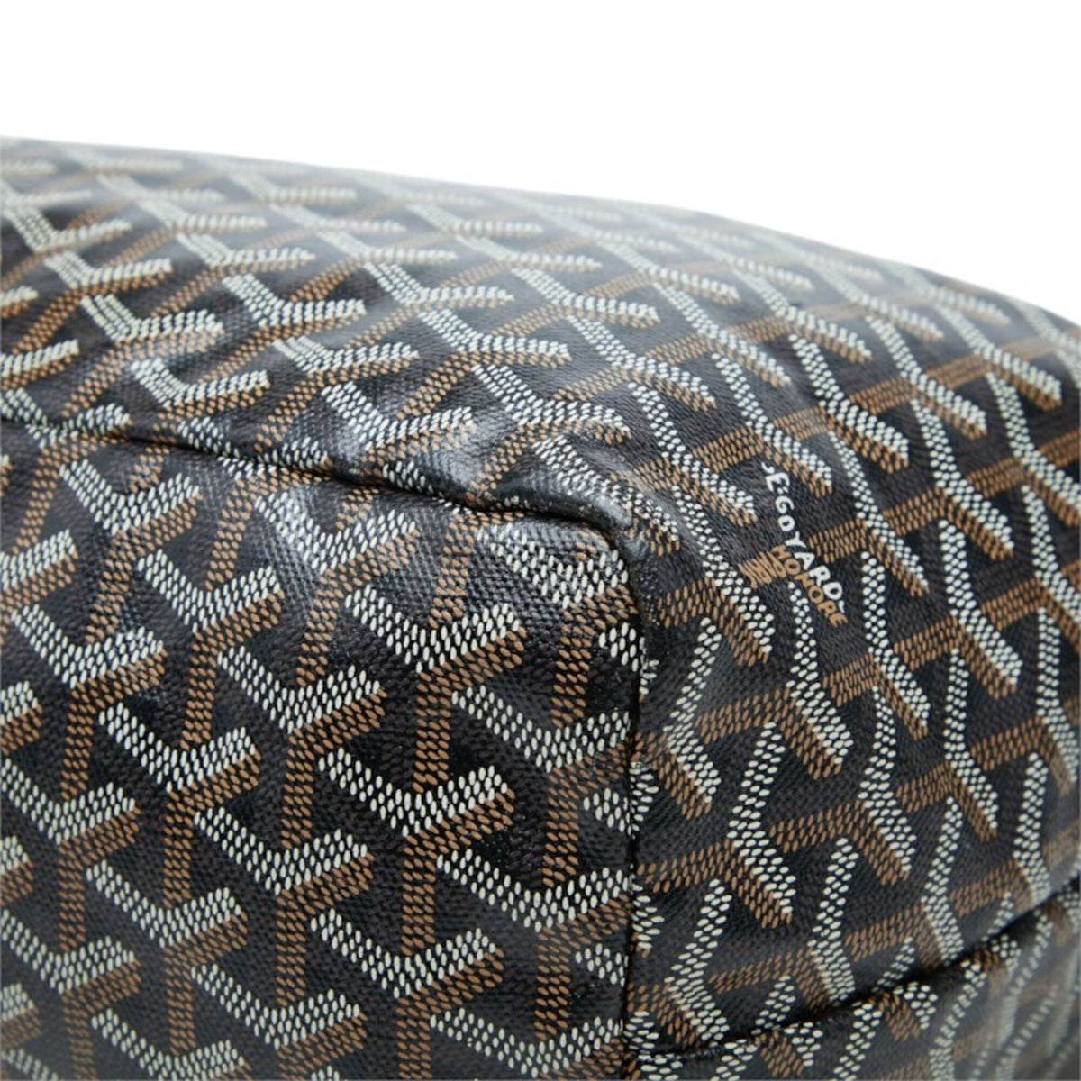 Goyard Black Brown Pvc Leather Pouch Tote Bag (Pre-Owned)