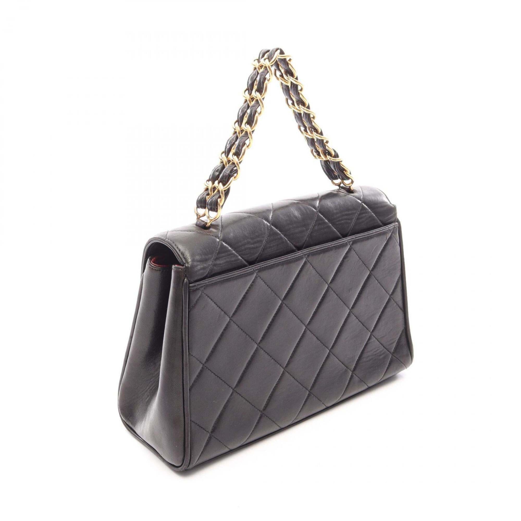 Chanel Black Leather Handbag (Pre-Owned)
