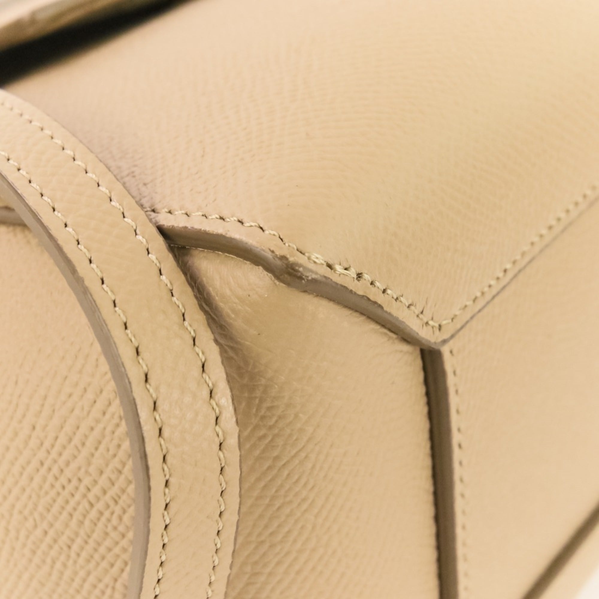 Celine Beige Leather Shoulder Bag (Pre-Owned)