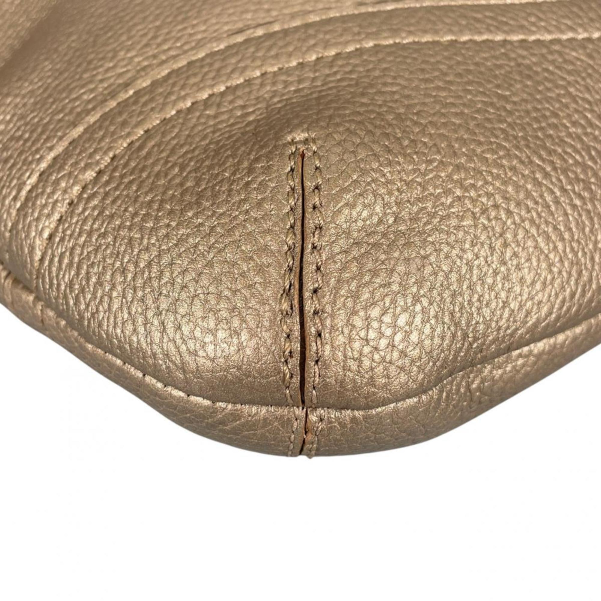 Coach Gold Leather Shoulder Bag (Pre-Owned)