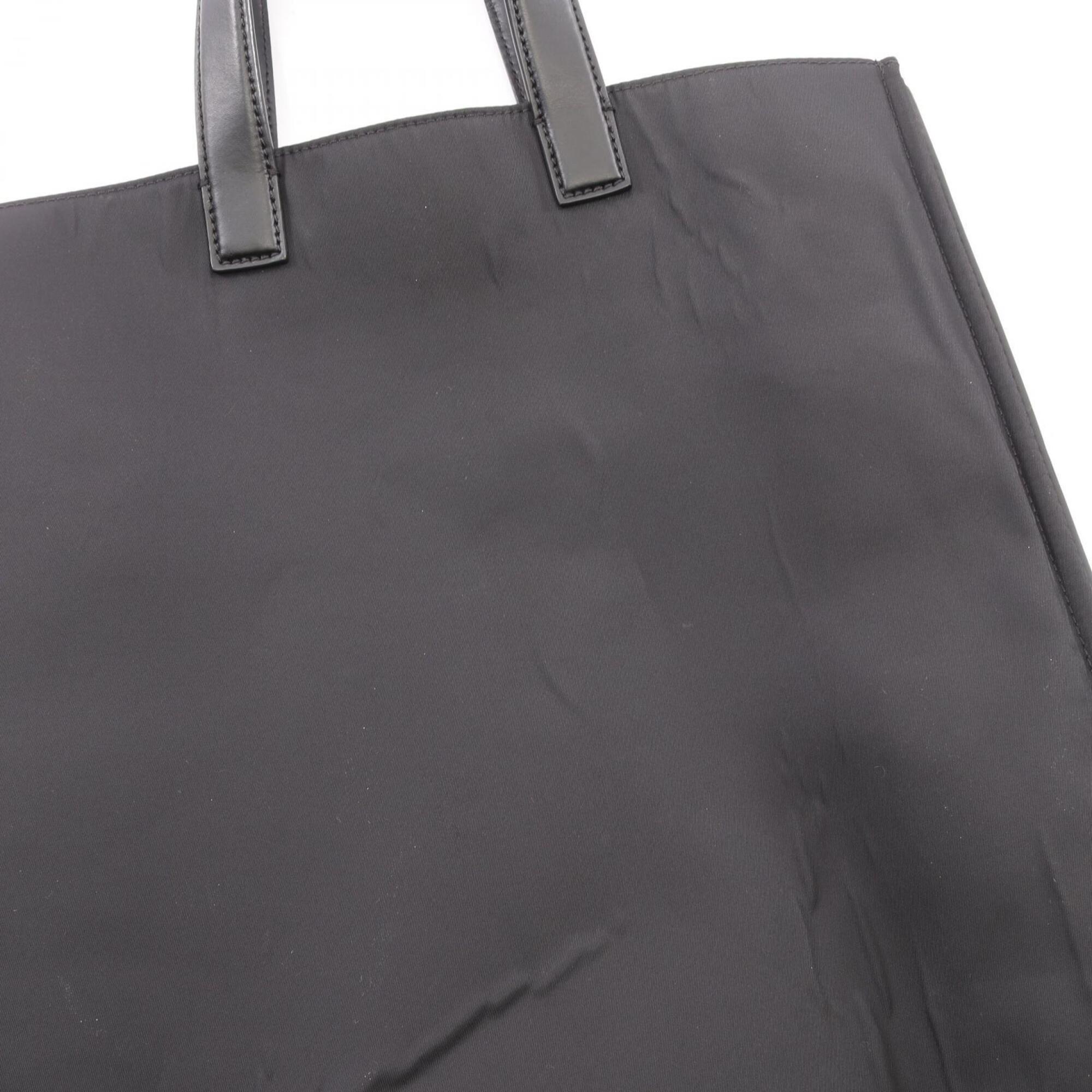 Fendi Black Yellow Nylon Leather Handbag Tote Bag (Pre-Owned)