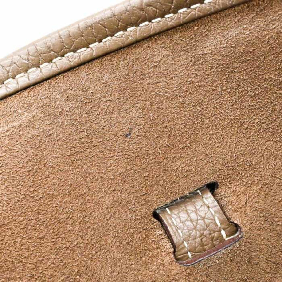 Hermes Etoupe Gray Taurillon Clemence Leather Shoulder Bag (Pre-Owned)