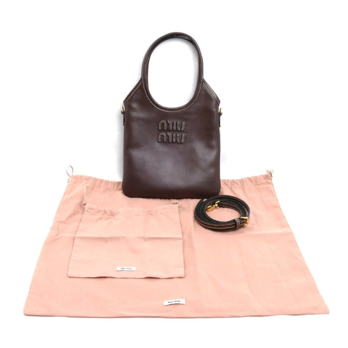 Miu Miu Brown Leather Shoulder Bag (Pre-Owned)