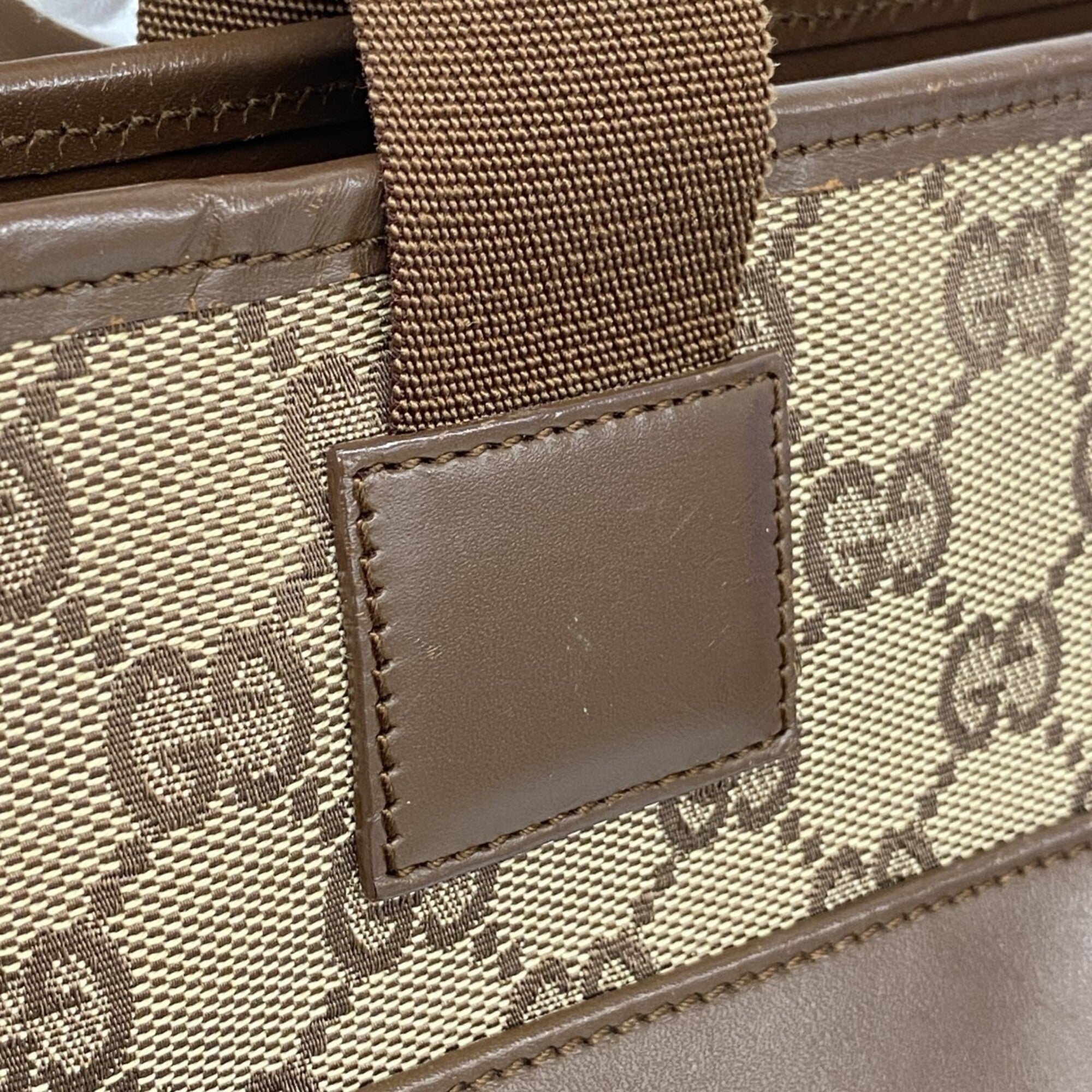 Gucci Brown Canvas Tote Bag (Pre-Owned)