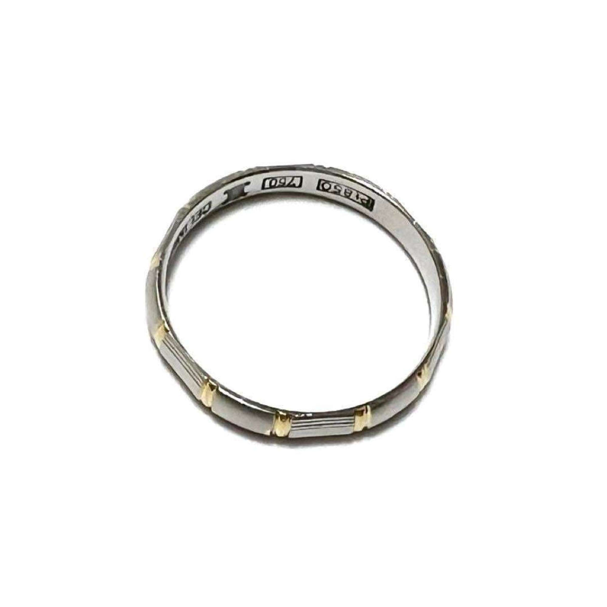 Celine Silver Yellow Gold (18K) Platinum Band Ring (Pre-Owned)