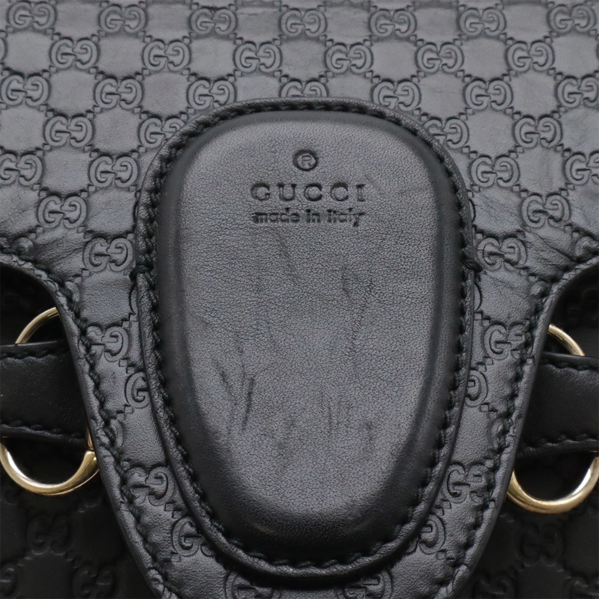Gucci Microguccissima Black Micro Gg Leather Shoulder Bag (Pre-Owned)