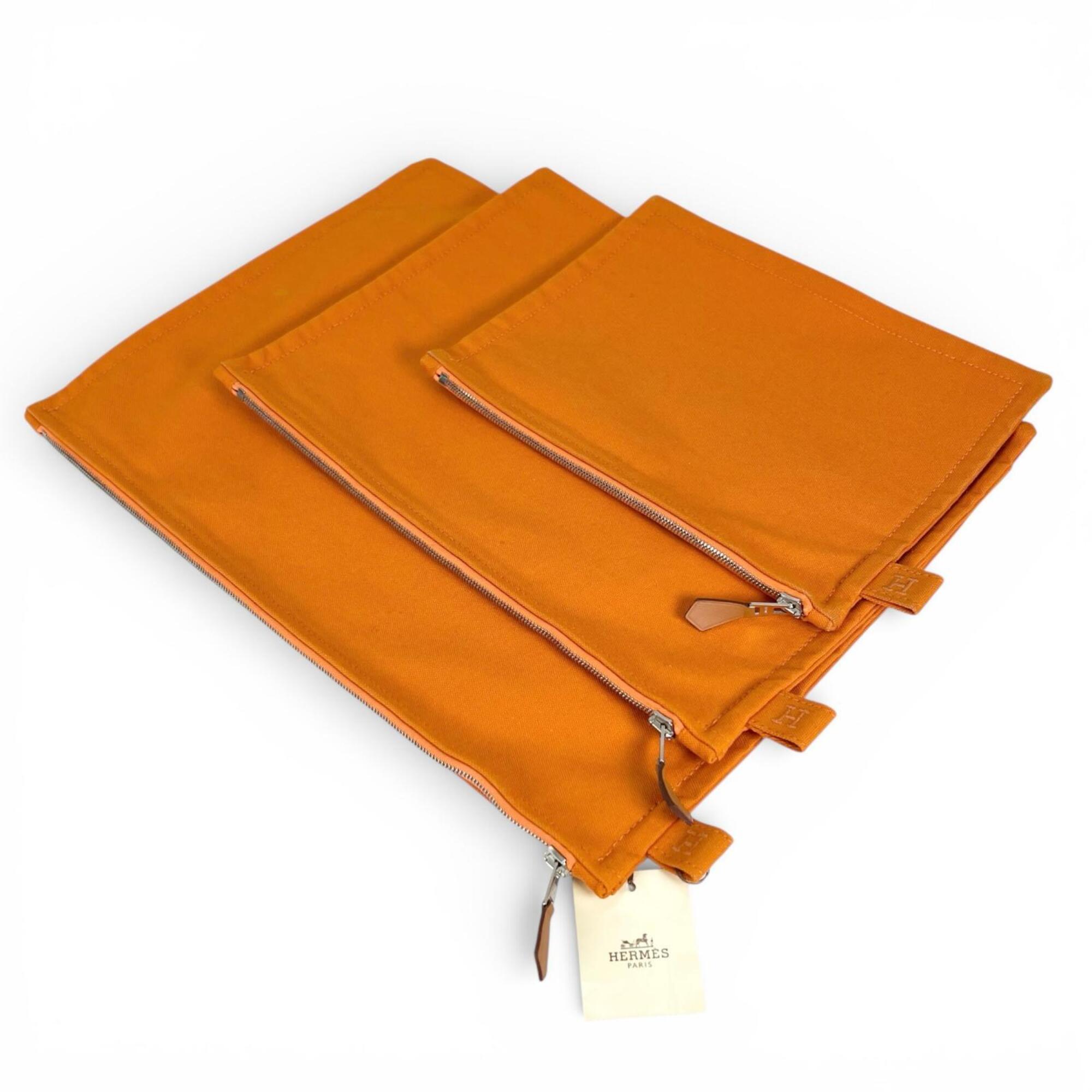 Hermes Orange Cotton Pouch (Pre-Owned)