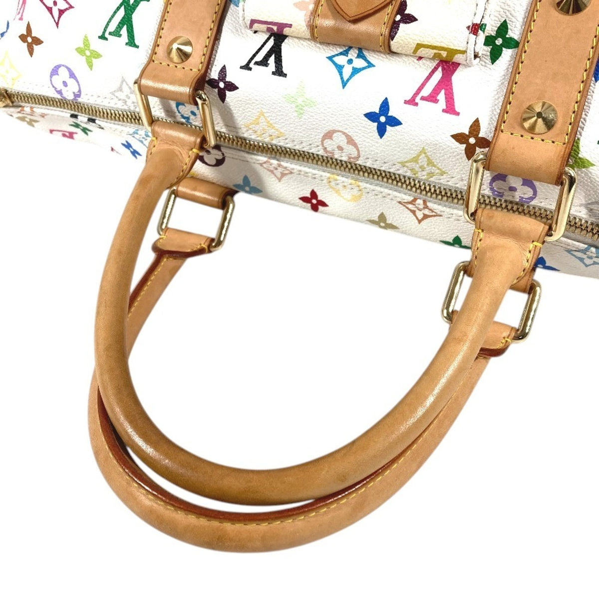 Louis Vuitton Monogram Multicolore Blanc White Monogram Multicolore Boston Bag Handbag (Pre-Owned)