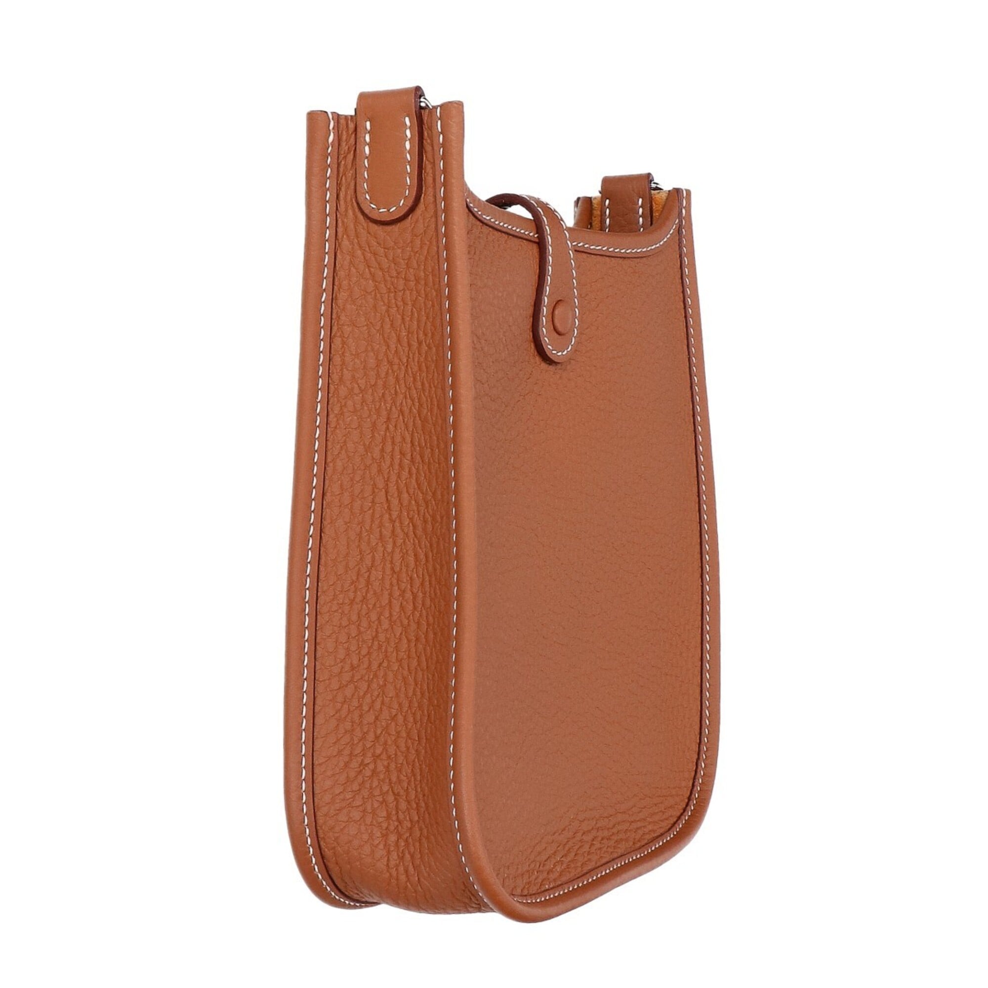 Hermes Gold Taurillon Clemence Leather Shoulder Bag (Pre-Owned)