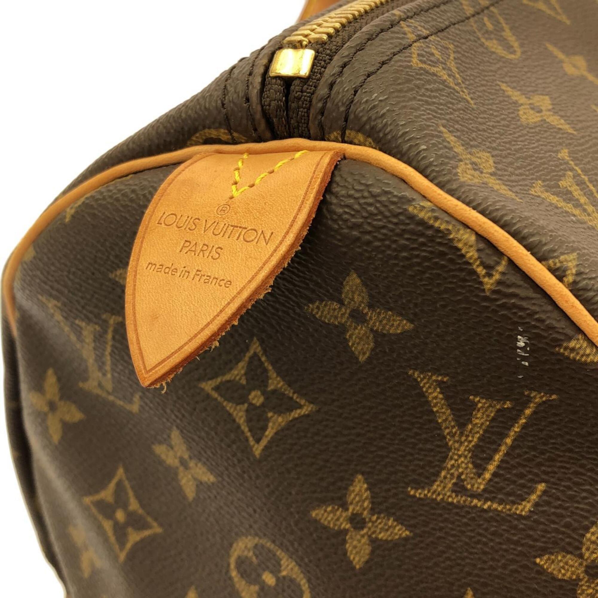 Louis Vuitton Monogram Marron Coated Canvas Boston Bag (Pre-Owned)