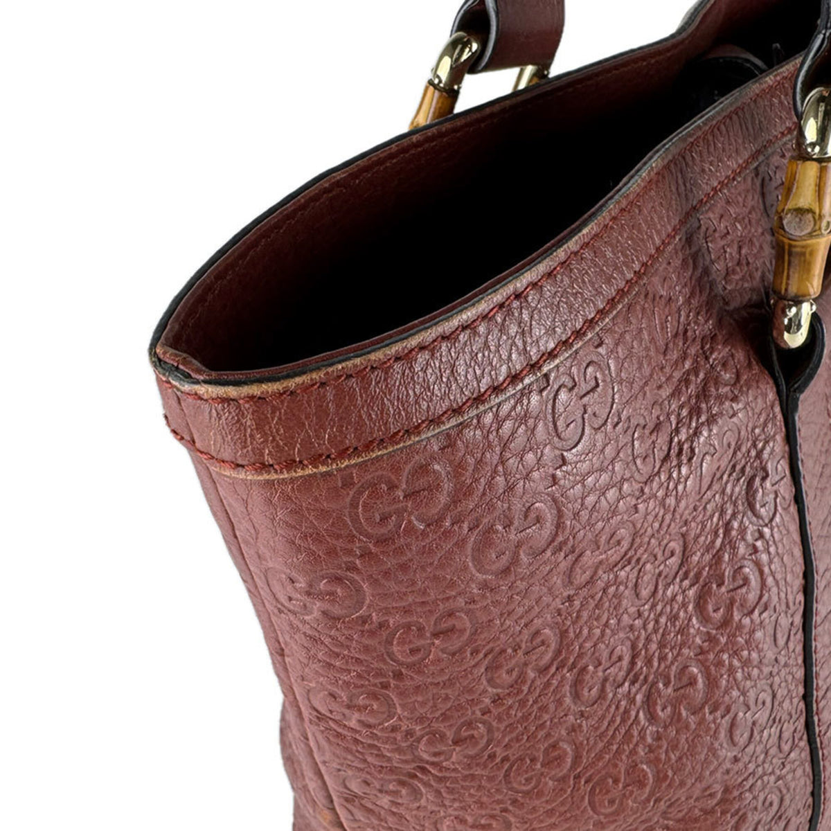 Gucci Brown Leather Tote Bag (Pre-Owned)