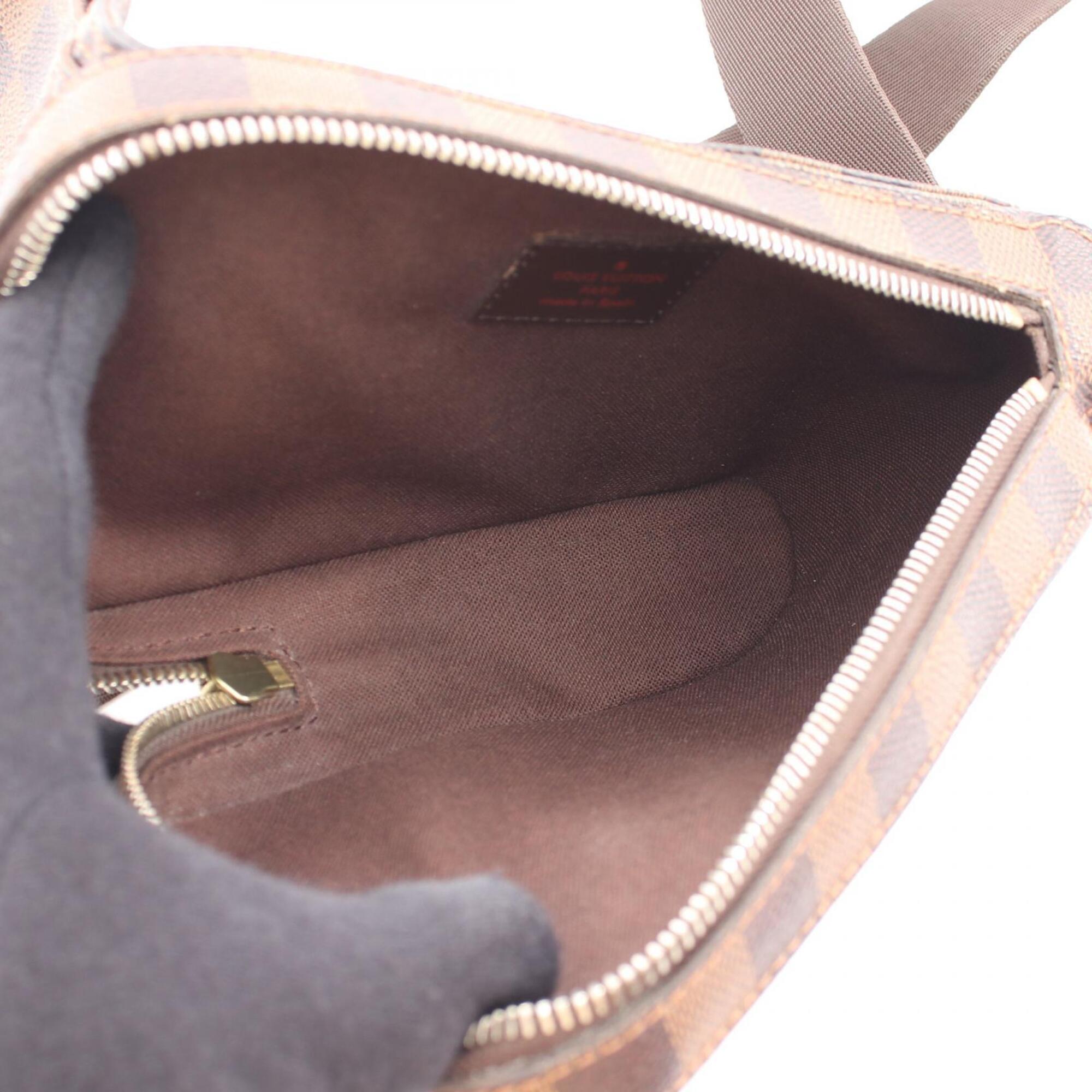 Louis Vuitton Brown Coated Canvas Pvc Damier Canvas Leather Fanny Pack Handbag (Pre-Owned)