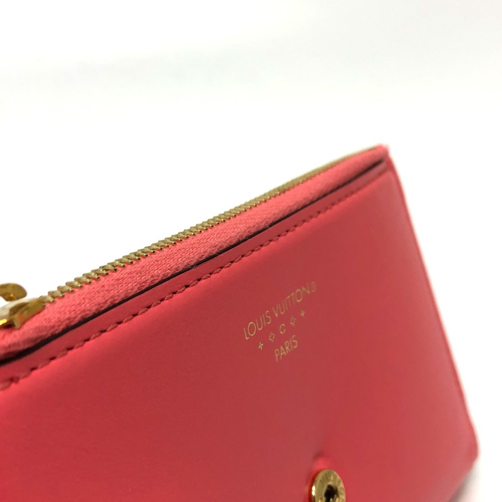 Louis Vuitton Blue Dahlia Galle Pink Leather Coin Purse/Coin Case (Pre-Owned)