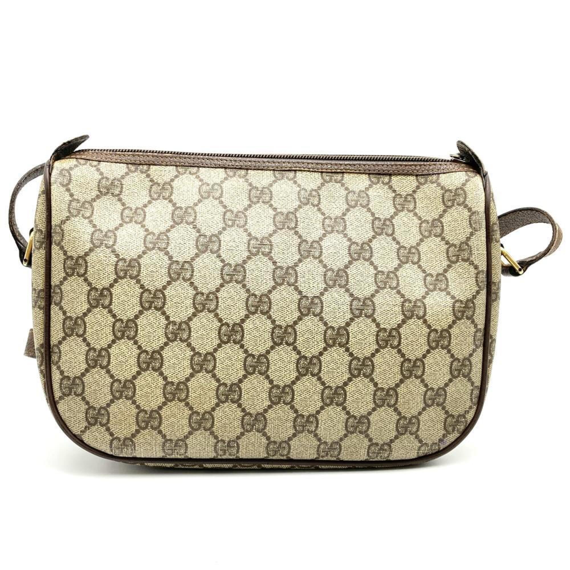 Gucci Brown Gg Supreme Canvas Shoulder Bag (Pre-Owned)