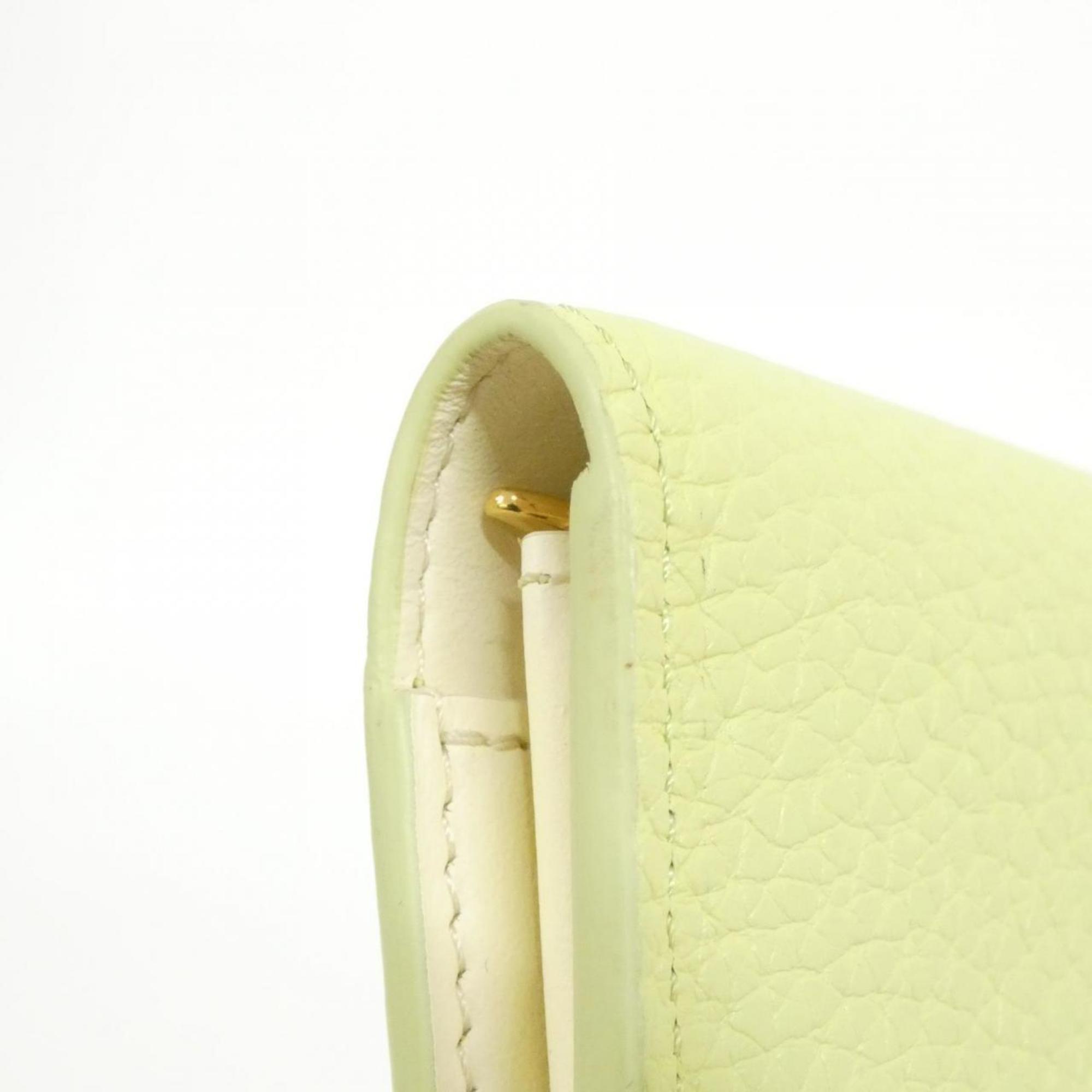 Louis Vuitton Green Leather Long Wallet (Bi-Fold) (Pre-Owned)