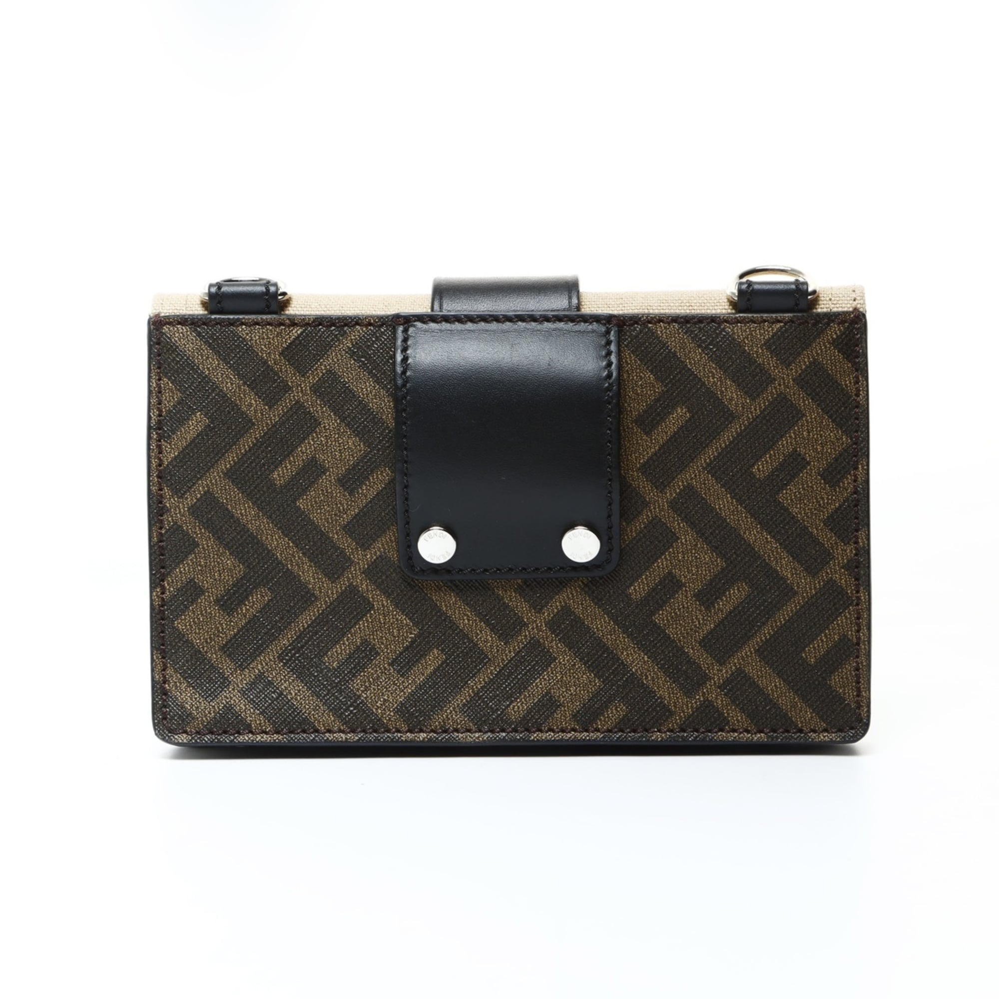Fendi Zucca Brown Zucca Shoulder Bag (Pre-Owned)