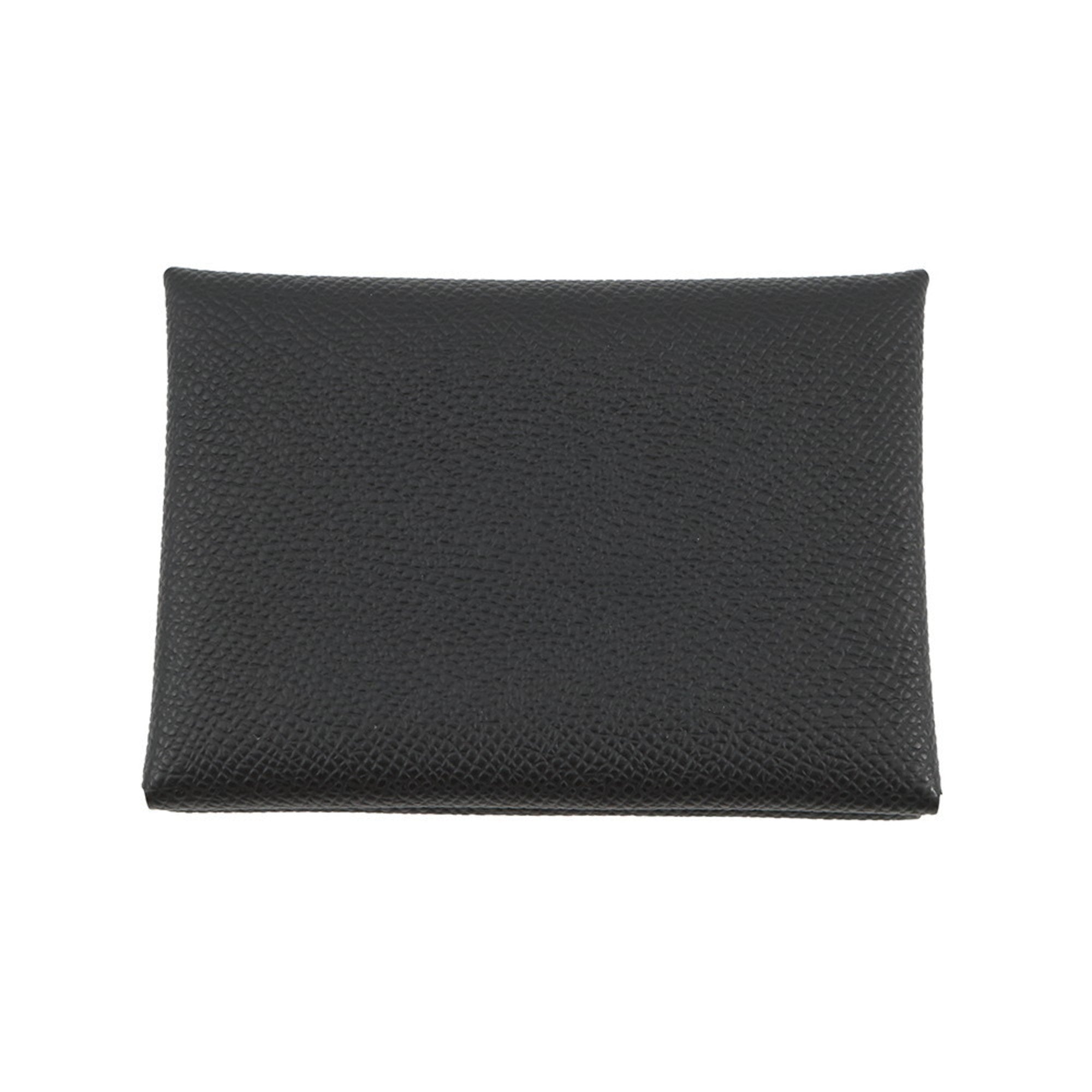 Hermes Black Epsom Leather Coin Purse/Coin Case (Pre-Owned)