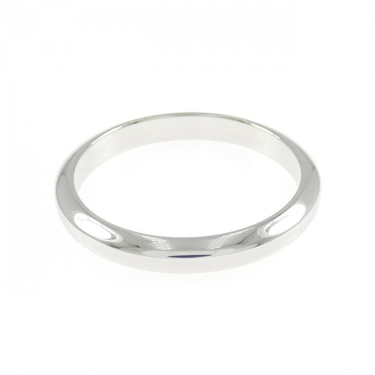 Cartier Silver Platinum 950 Band Ring (Pre-Owned)