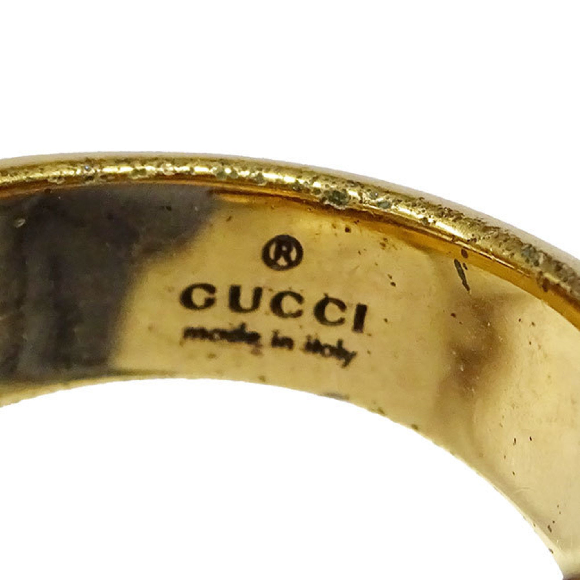 Gucci Gold Red Color Gold Plating Anniversary Ring (Pre-Owned)