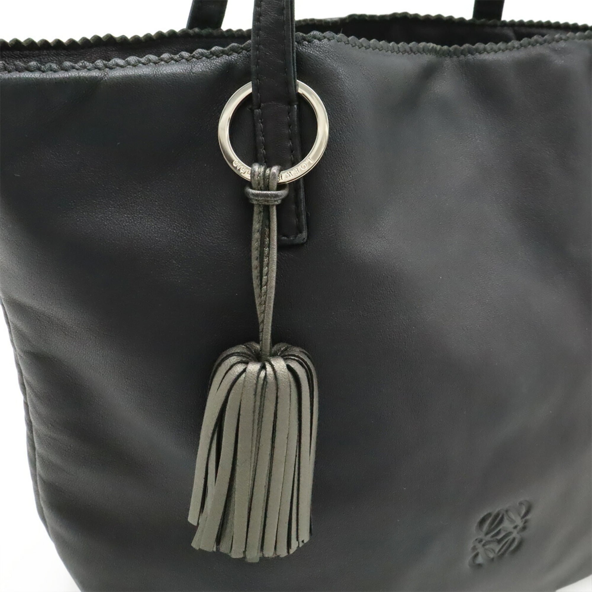 Loewe Black Nappa Leather Leather Handbag Tote Bag (Pre-Owned)