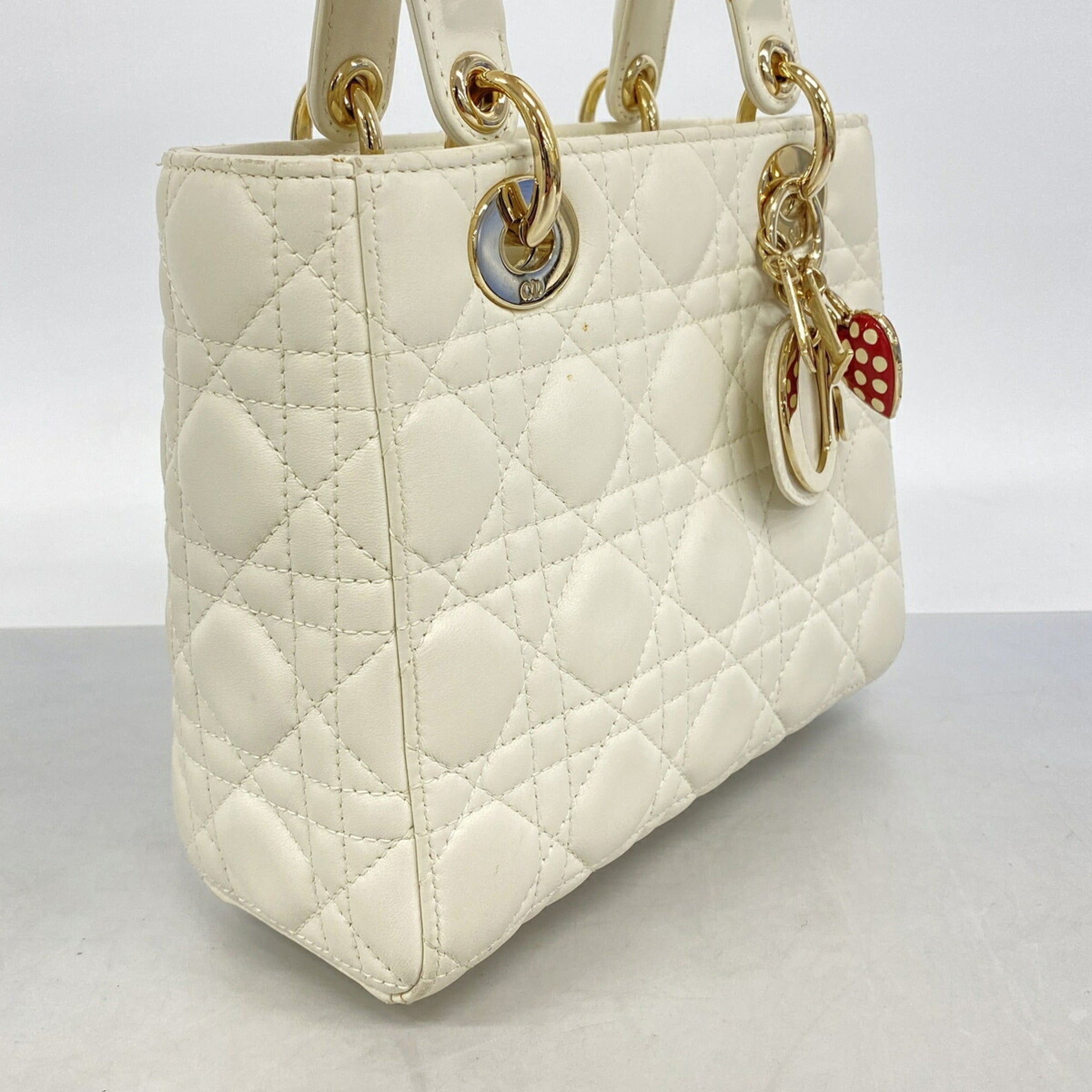 Christian Dior White Leather Handbag (Pre-Owned)