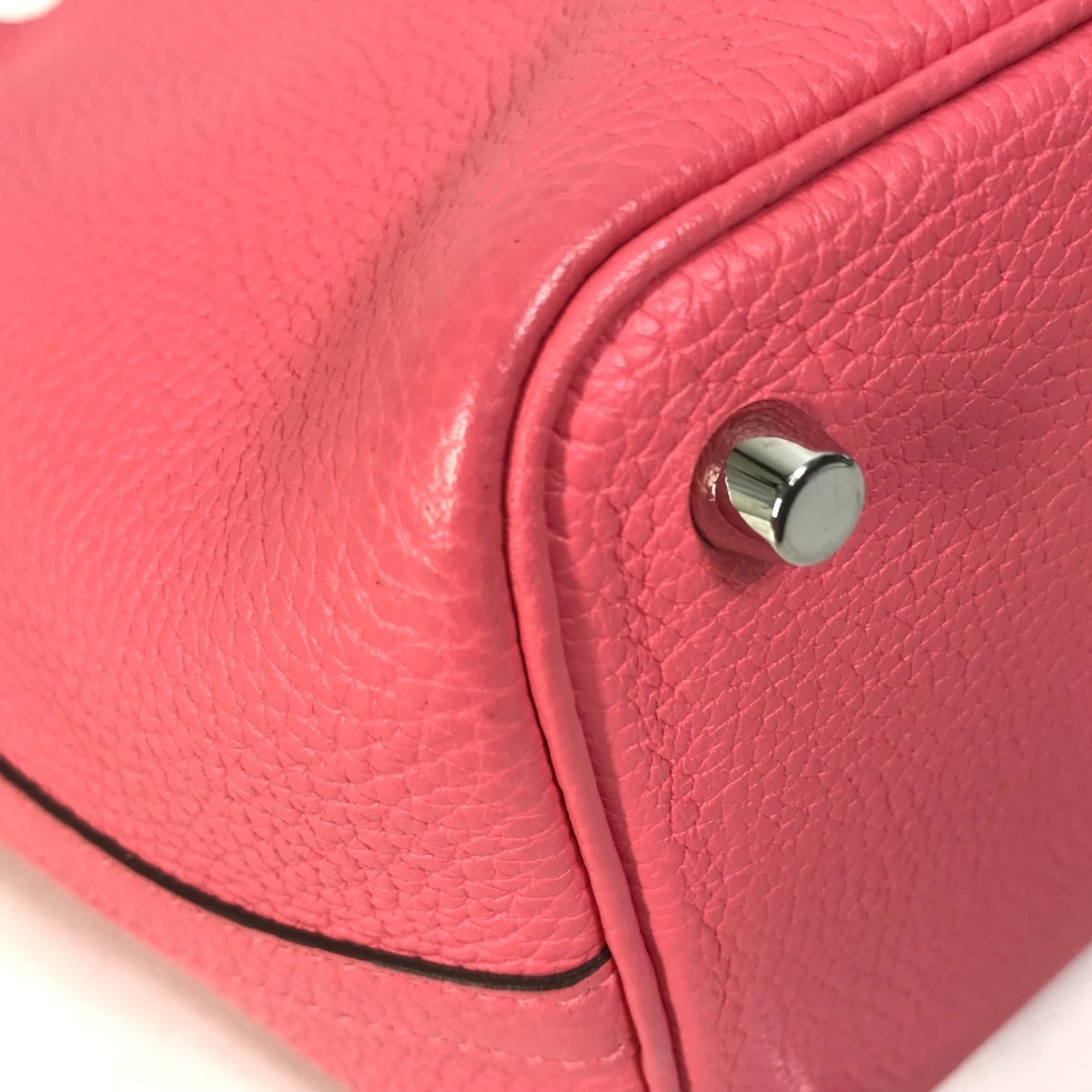 Hermes Picotin Pink Taurillon Clemence Leather Handbag (Pre-Owned)
