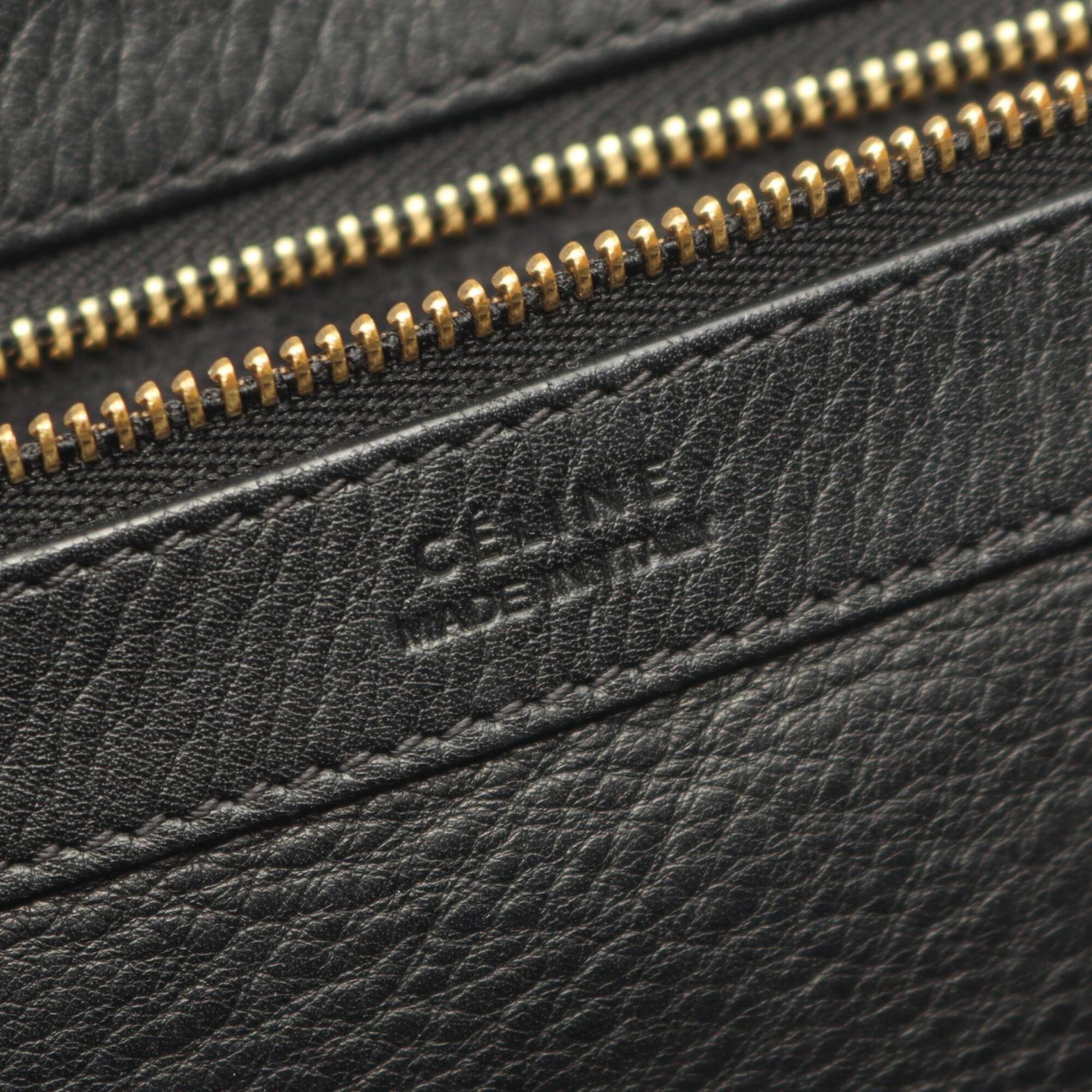 Celine Black Leather Handbag Tote Bag (Pre-Owned)