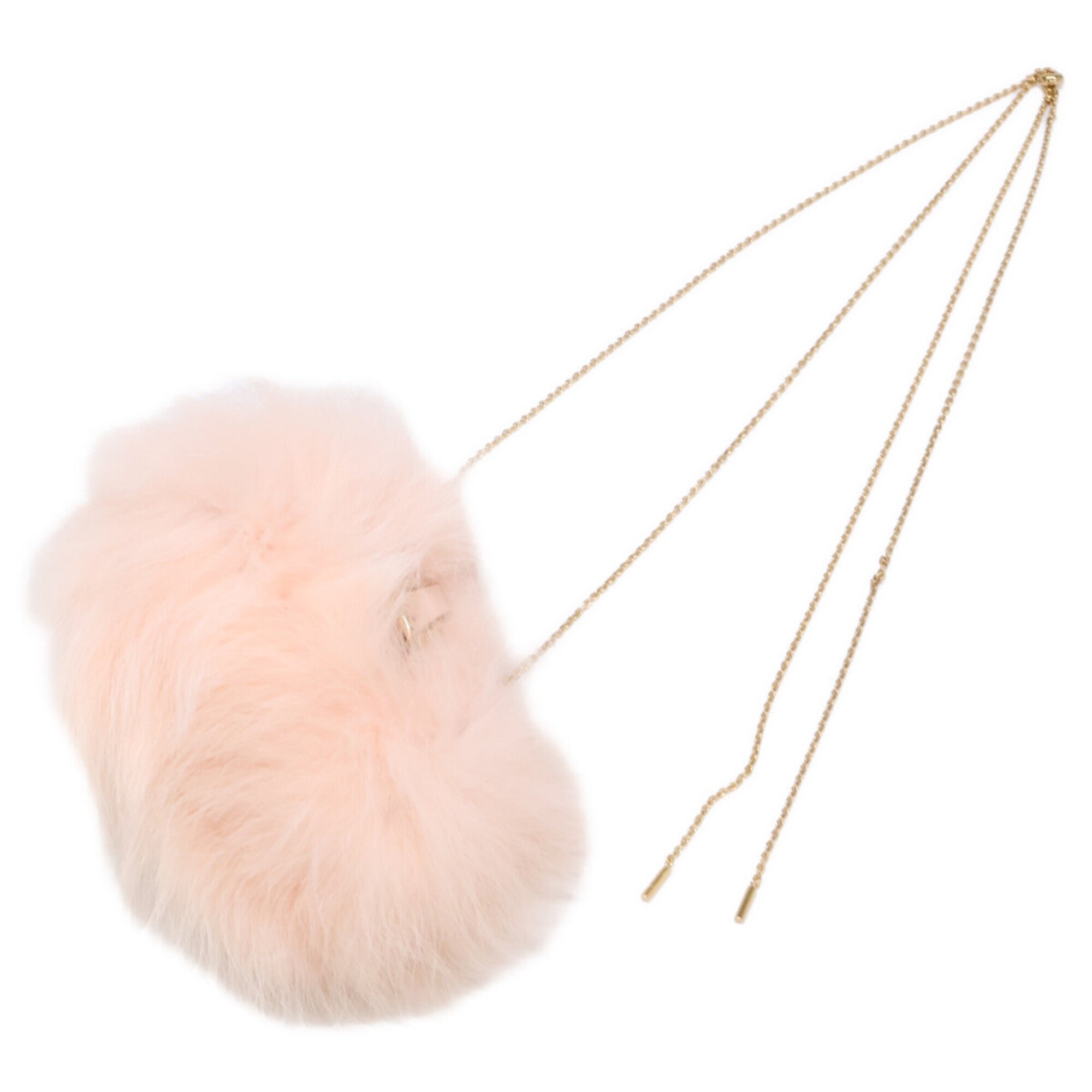 Fendi Pink Fur Pouch Shoulder Bag (Pre-Owned)