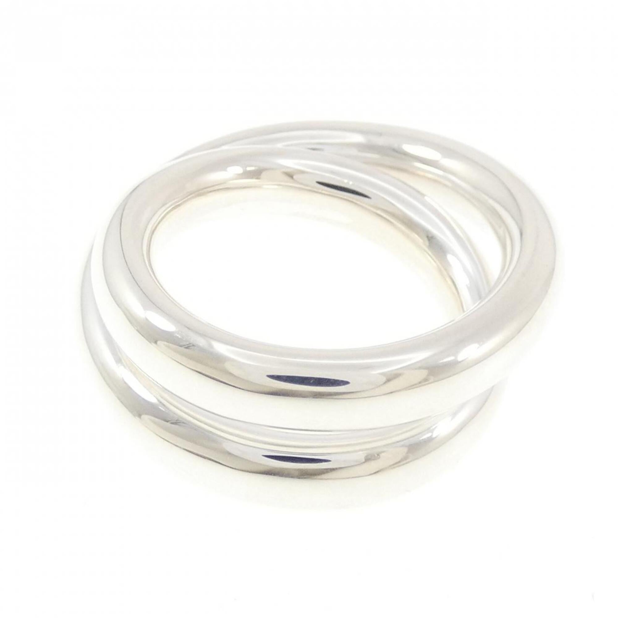 Hermes Silver Silver 925 Band Ring (Pre-Owned)