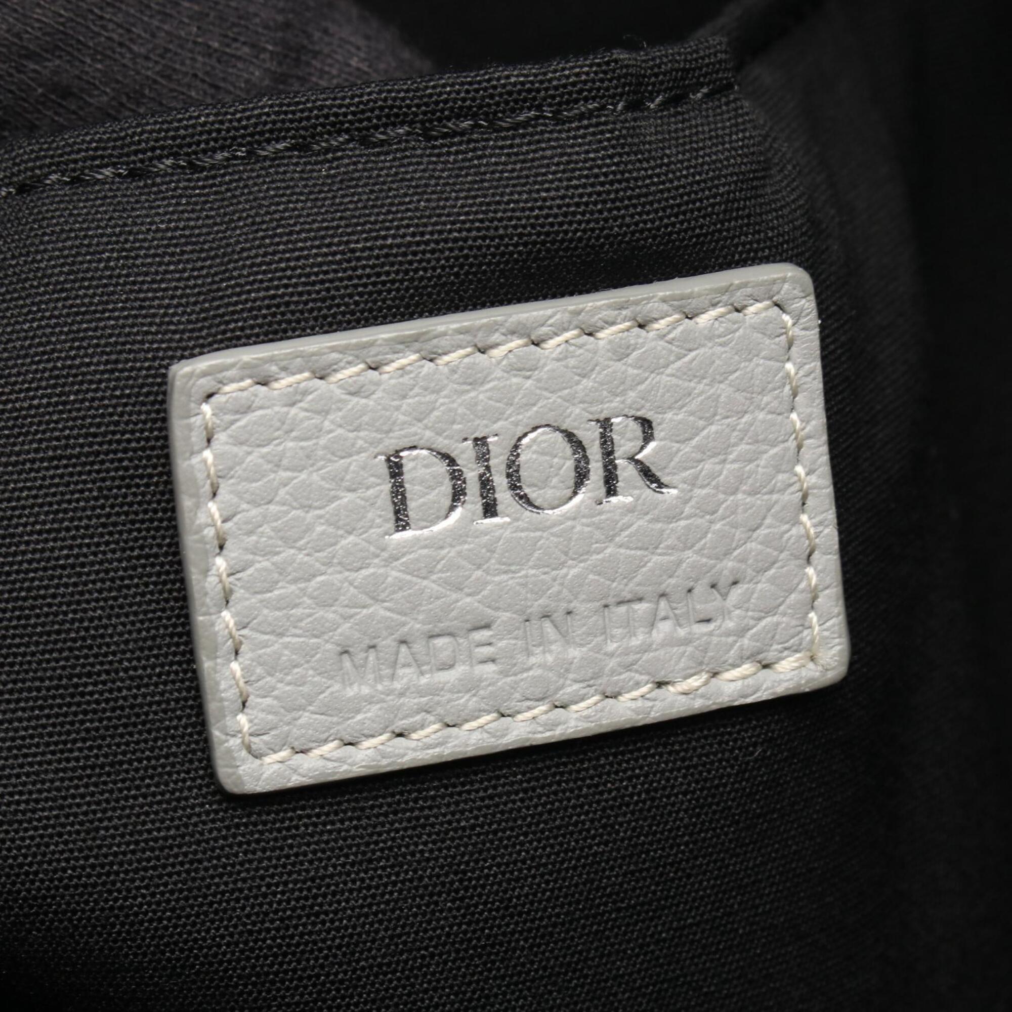 Christian Dior Gray Leather Backpack (Pre-Owned)