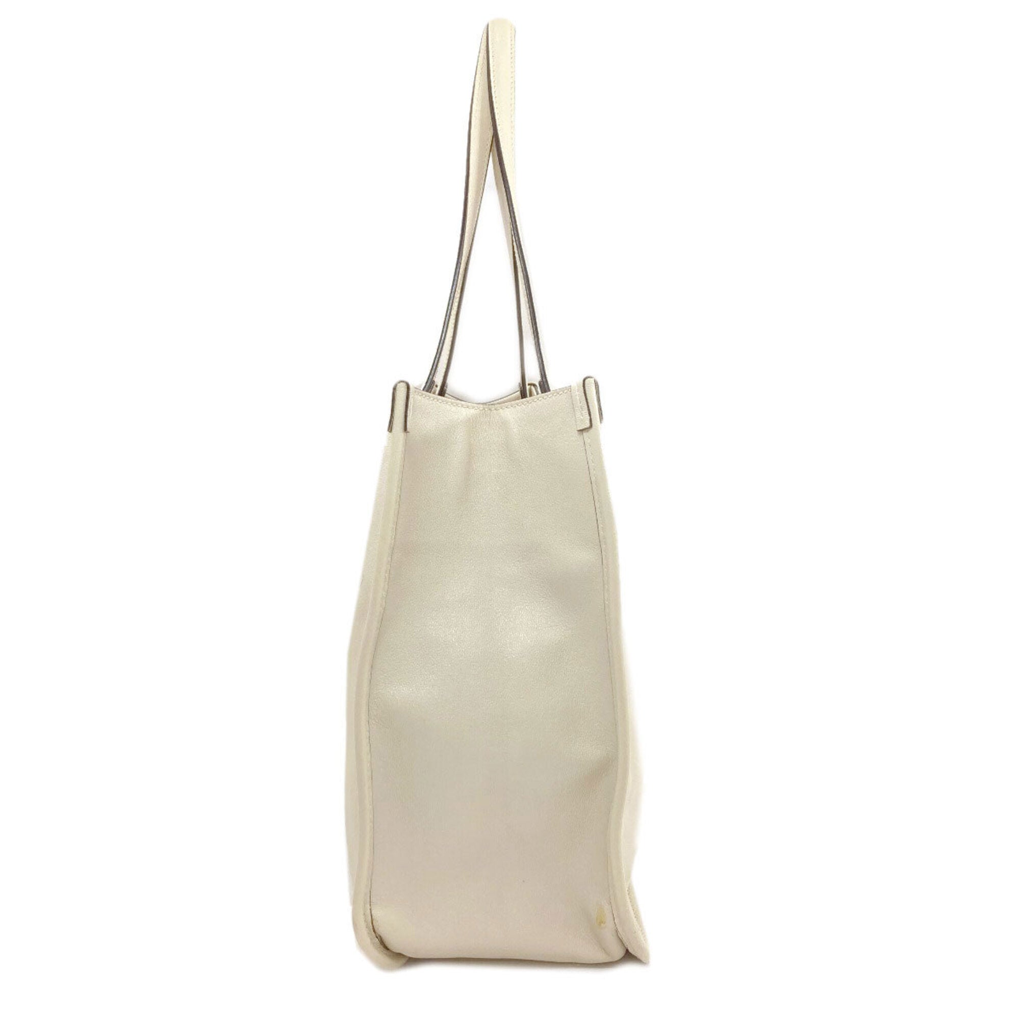 Gucci Cream Leather Tote Bag (Pre-Owned)