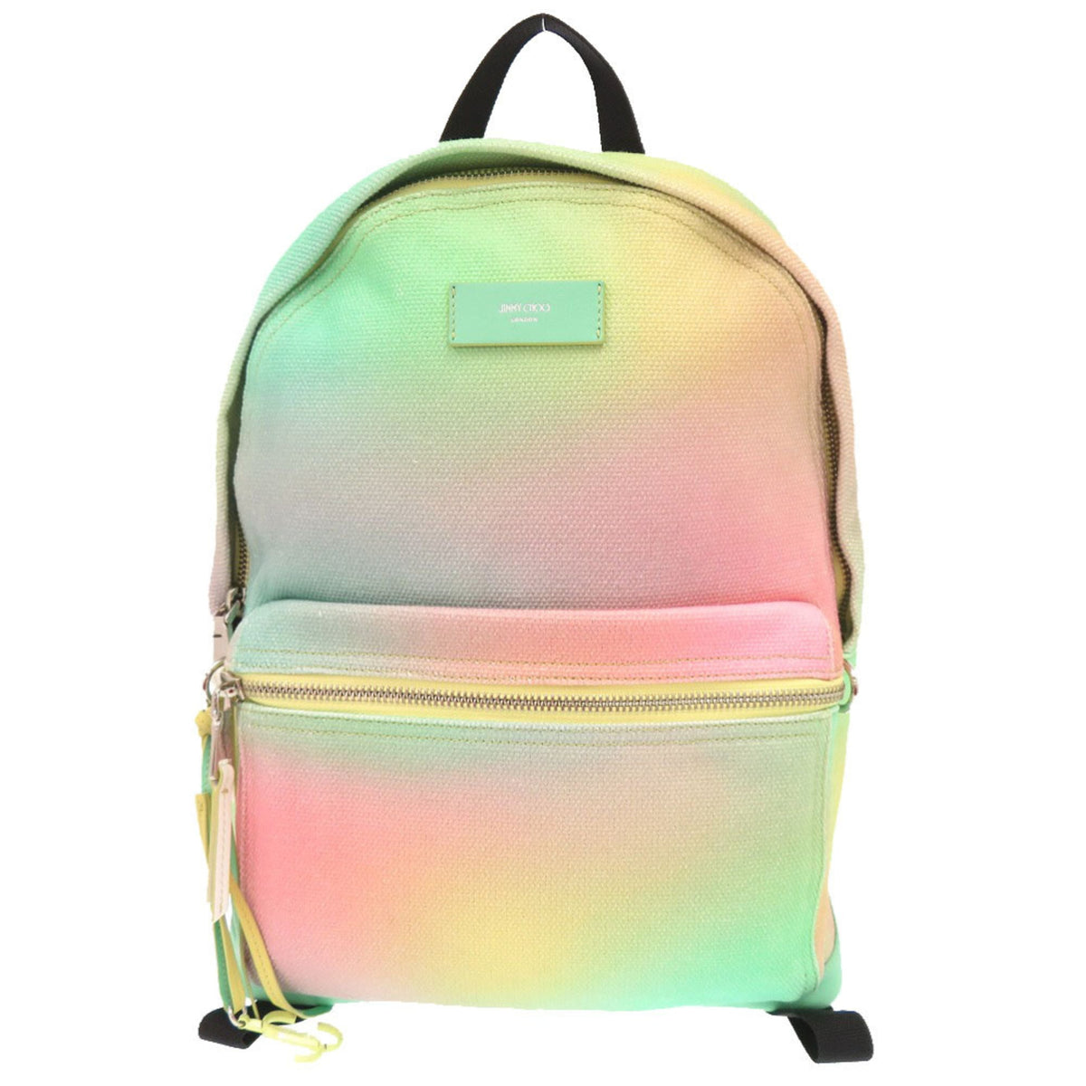 Jimmy Choo Multi-Color Canvas Leather Backpack (Pre-Owned)