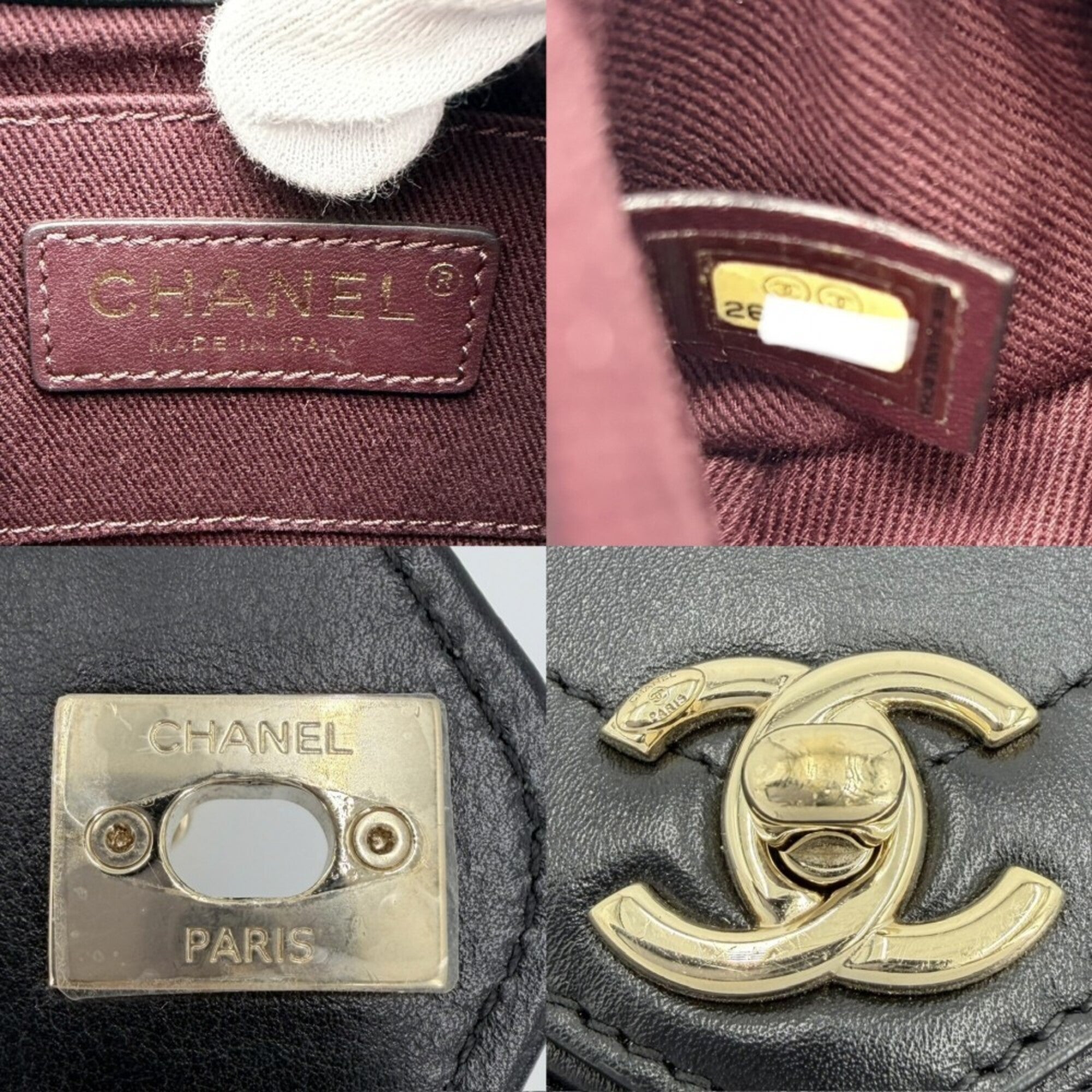 Chanel Black Leather Shoulder Bag (Pre-Owned)