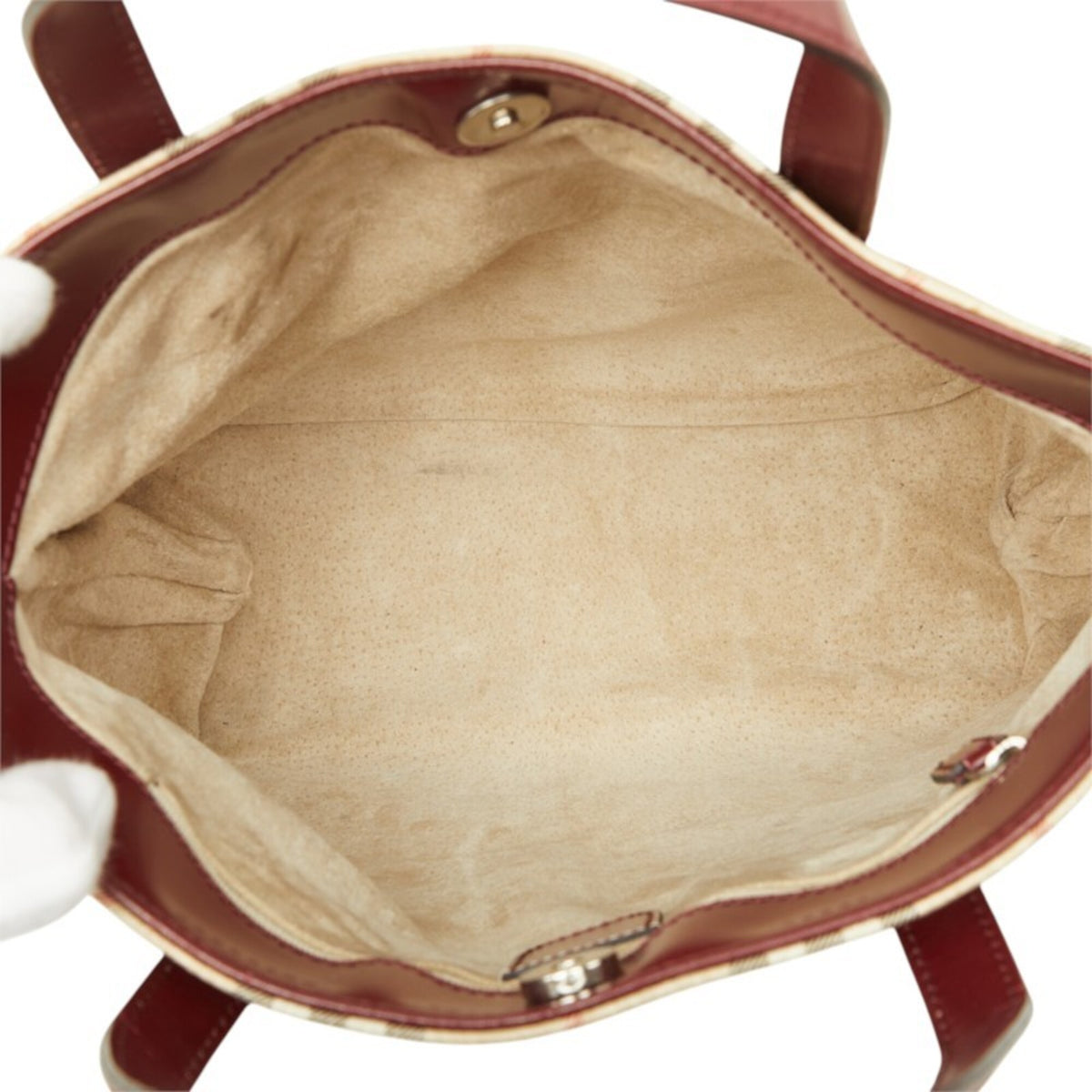 Burberry Beige Multi-Color Pvc Leather Handbag (Pre-Owned)