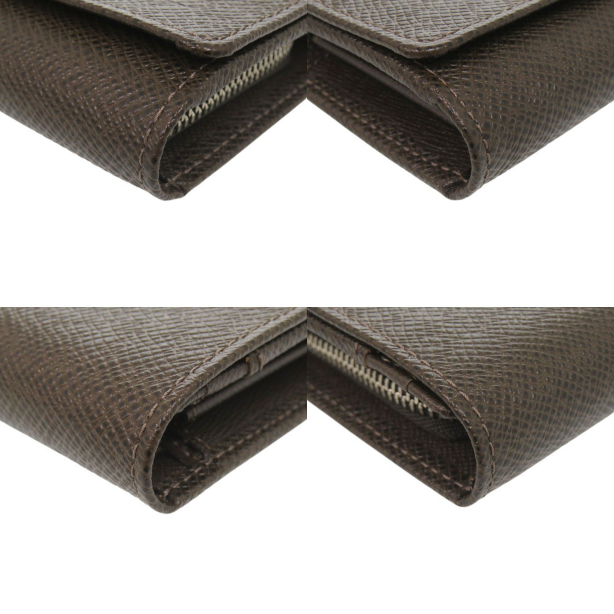 Louis Vuitton Brown Grizzly Taiga Leather Coin Purse/Coin Case (Pre-Owned)