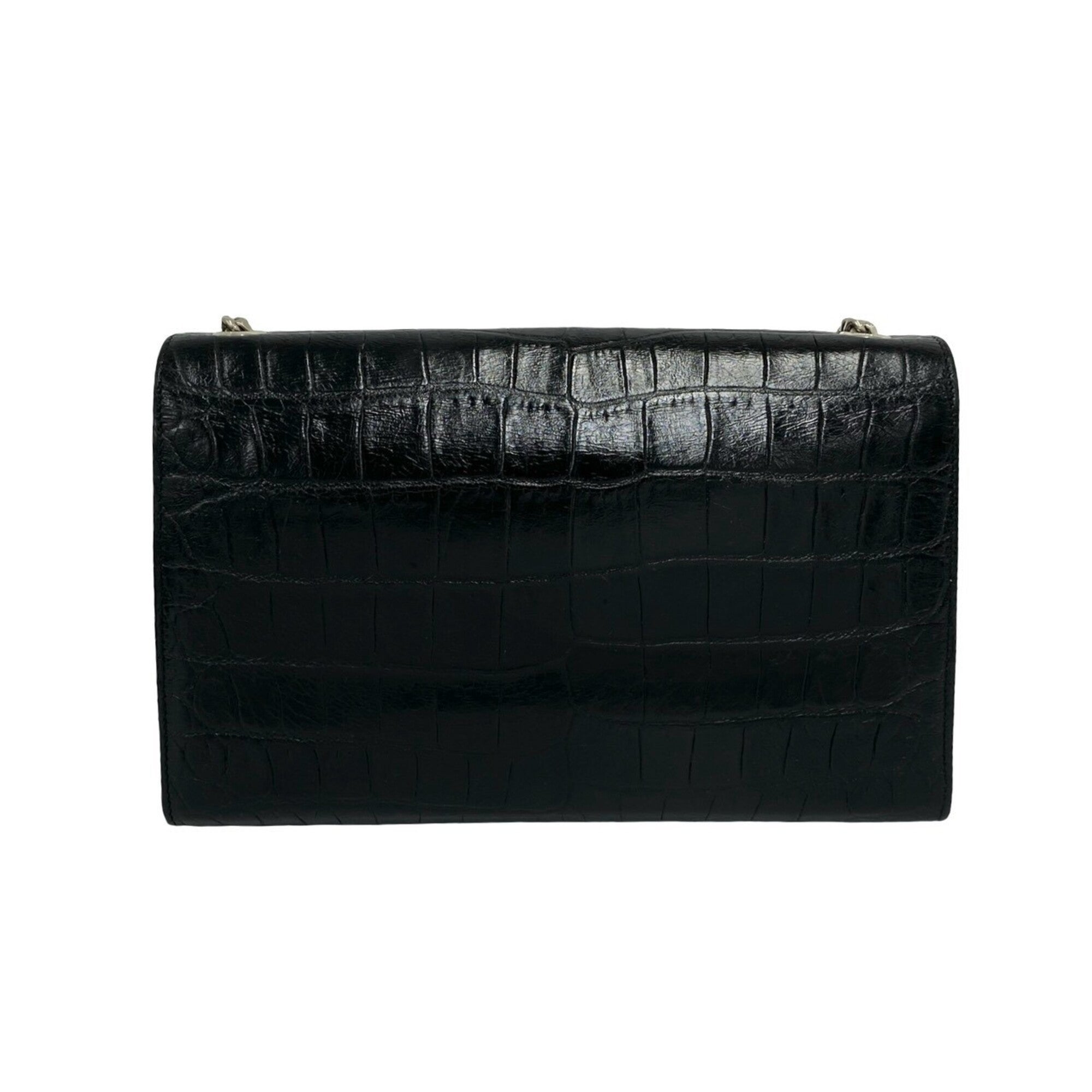Yves Saint Laurent Black Leather Pochette Shoulder Bag (Pre-Owned)