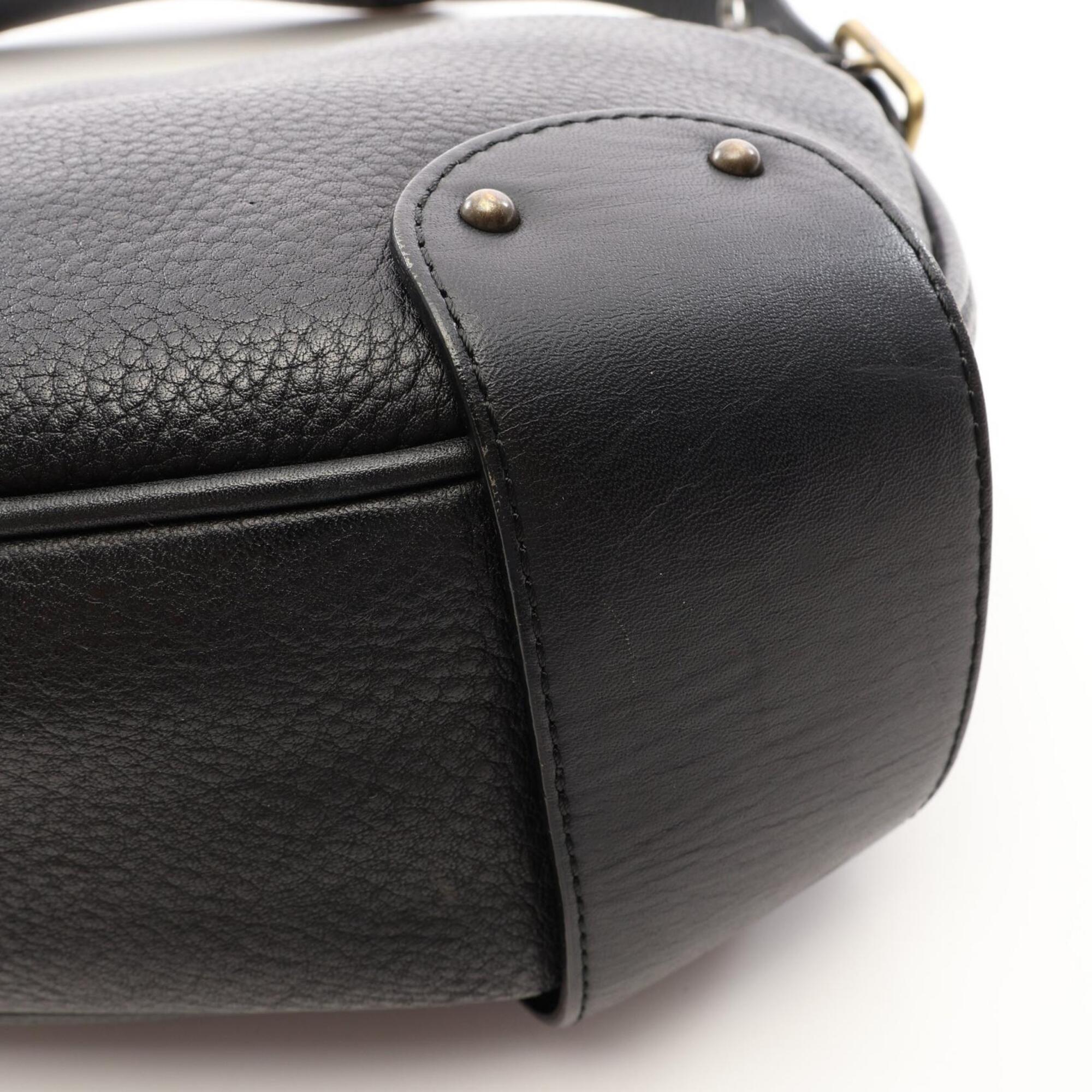 Chloé Black Leather Handbag Shoulder Bag (Pre-Owned)