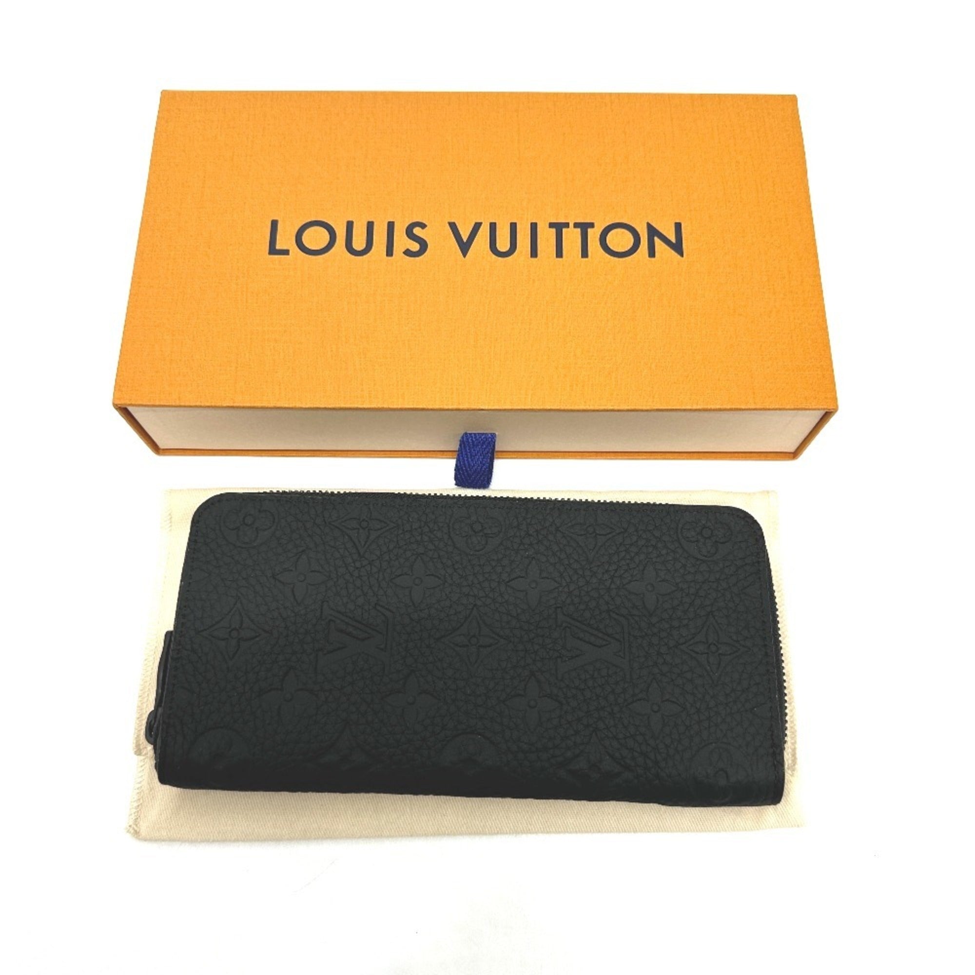 Louis Vuitton Black Monogram Leather Long Wallet (Bi-Fold) (Pre-Owned)